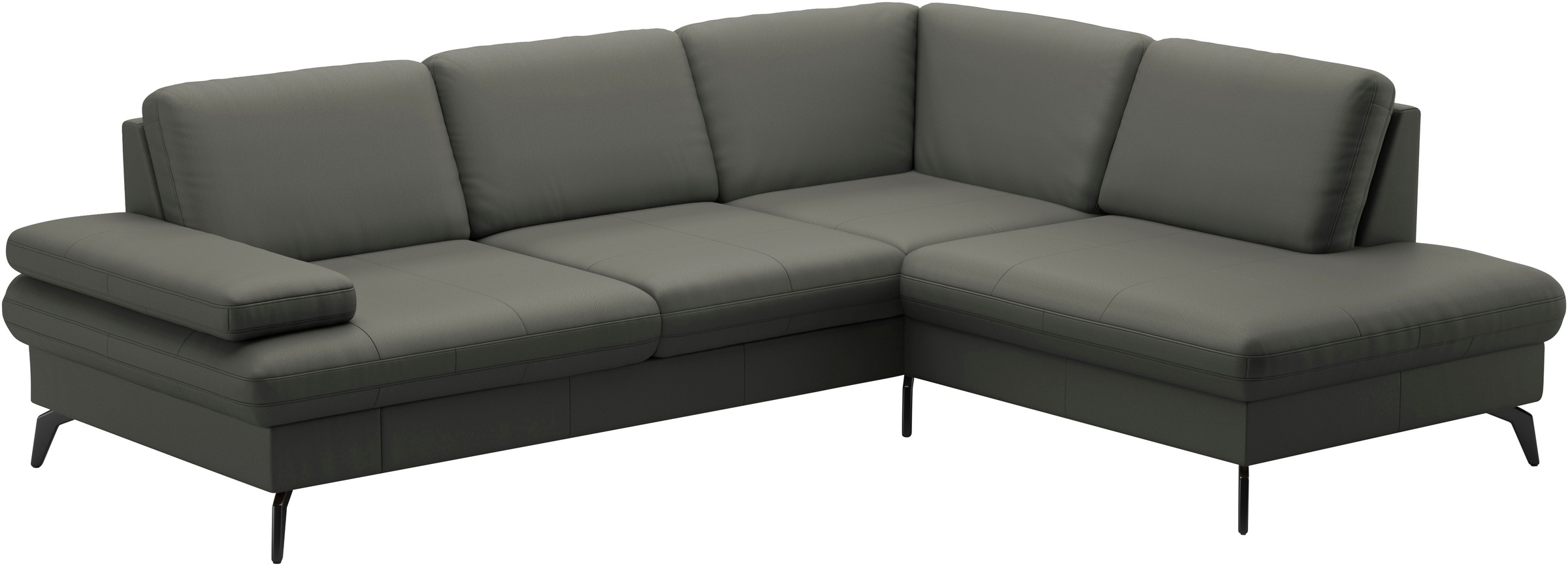 sit&more Ecksofa »Morris L-Form, inkl. Sitztiefenverstellung«, wahlweise mit Armteilverstellung, Bettfunktion & Bettkasten