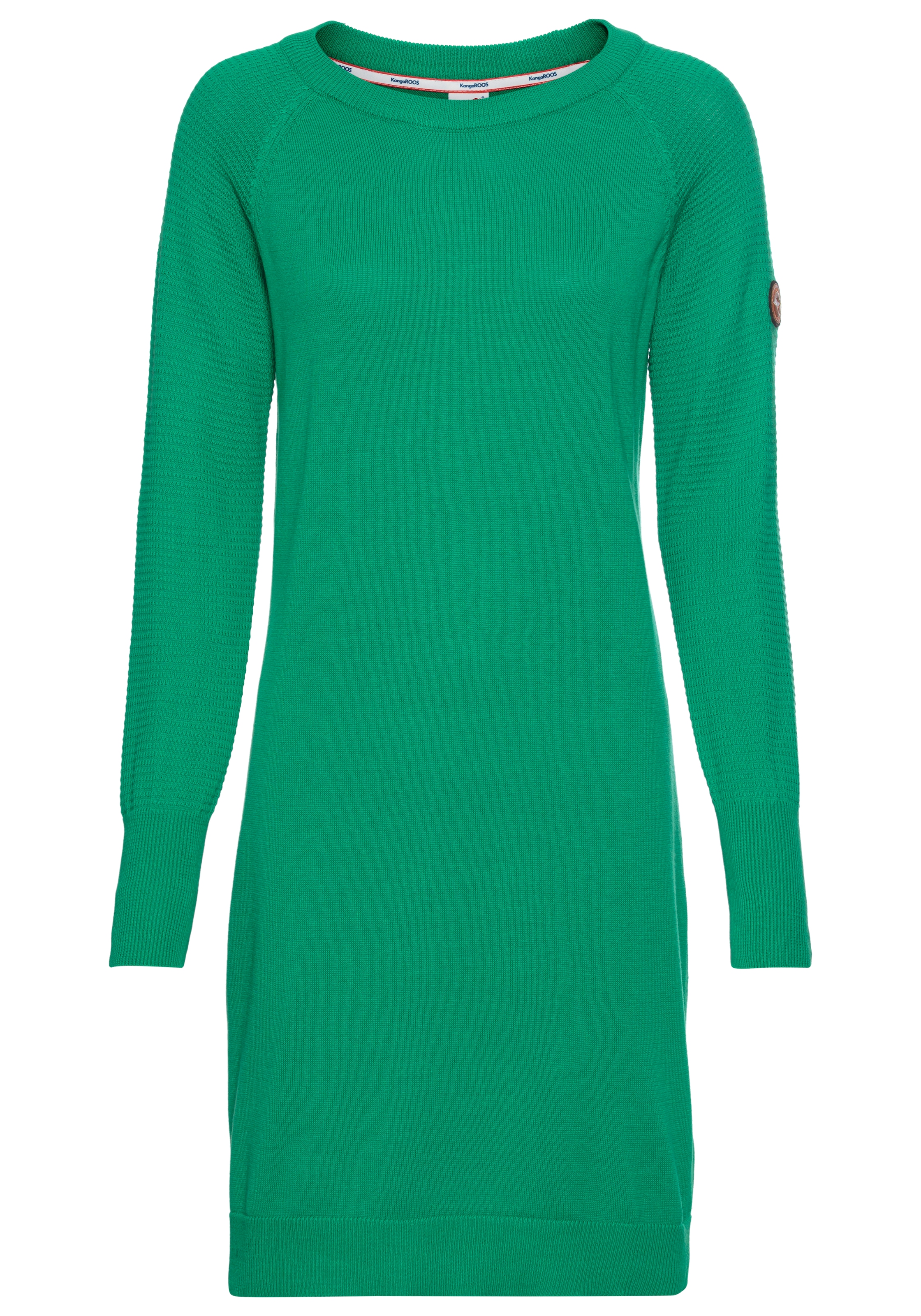 KangaROOS Strickkleid, mit Strickkontrast am Ärmel