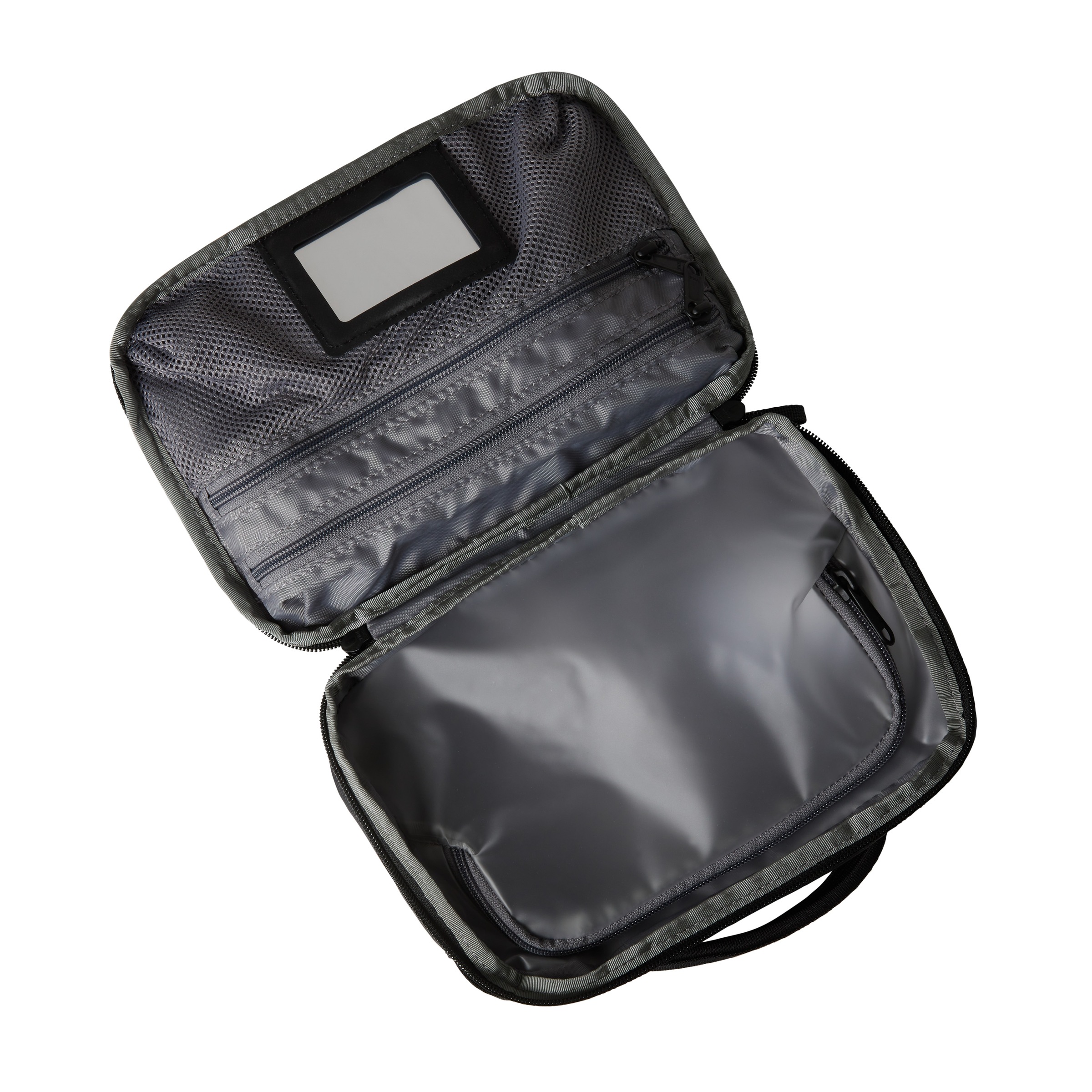 Kulturbeutel THE NORTH FACE "BASE CAMP VOYAGER TOILETRY KIT", Gr. B/H/T: 23,5cm x 16,5cm x 8,3cm, schwarz (tnf schwarz, asphalt grau), Web, Polyester, Taschen Kulturbeutel, für Erwachsene, aus Polyester, windabweisend, mit Mesheinsatz 3
