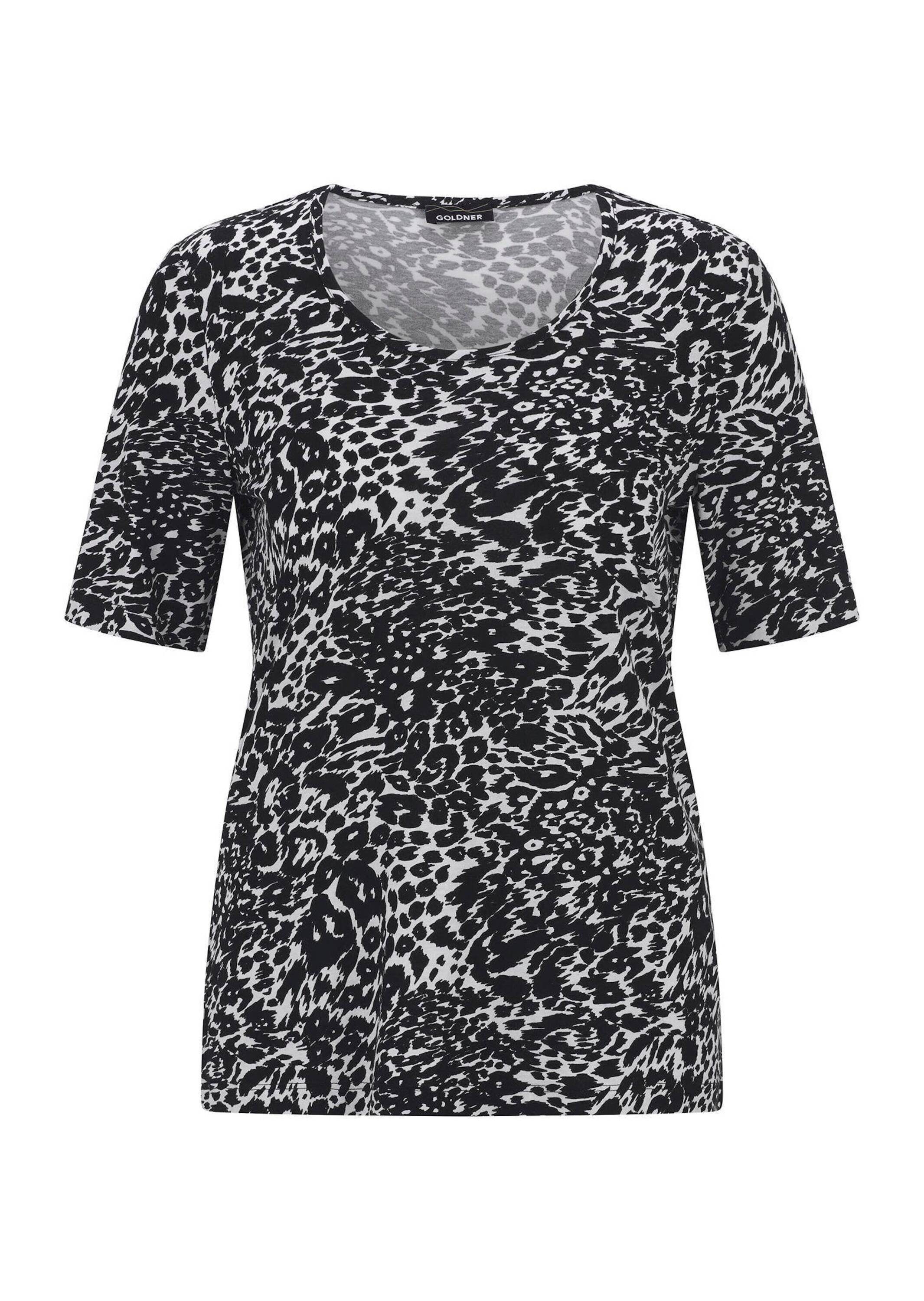 GOLDNER "Viskoseshirt mit Leo Print" stretchbequemer Viskosejersey