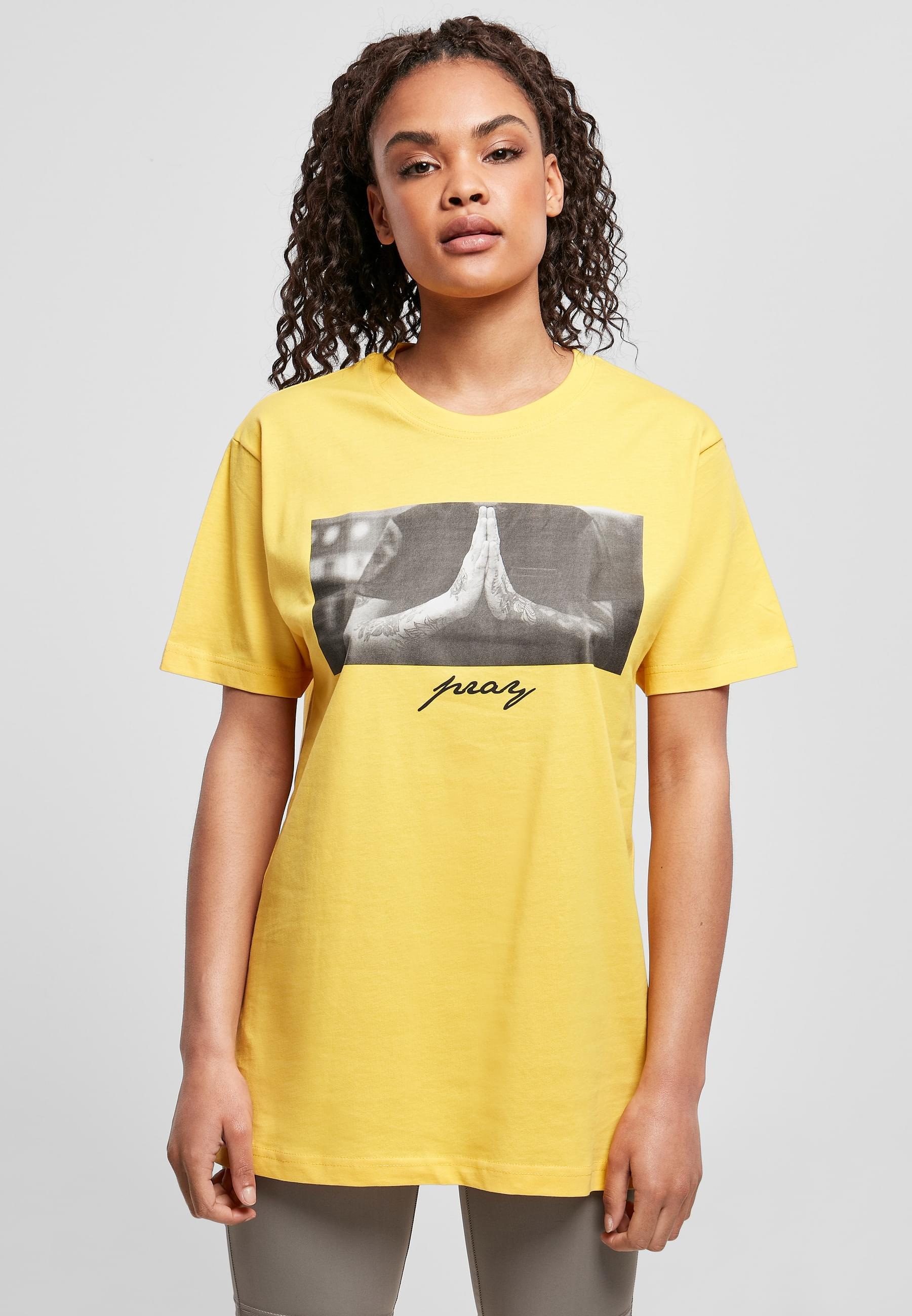 MisterTee Kurzarmshirt »MisterTee Damen Ladies Pray Tee«, (1 tlg.)