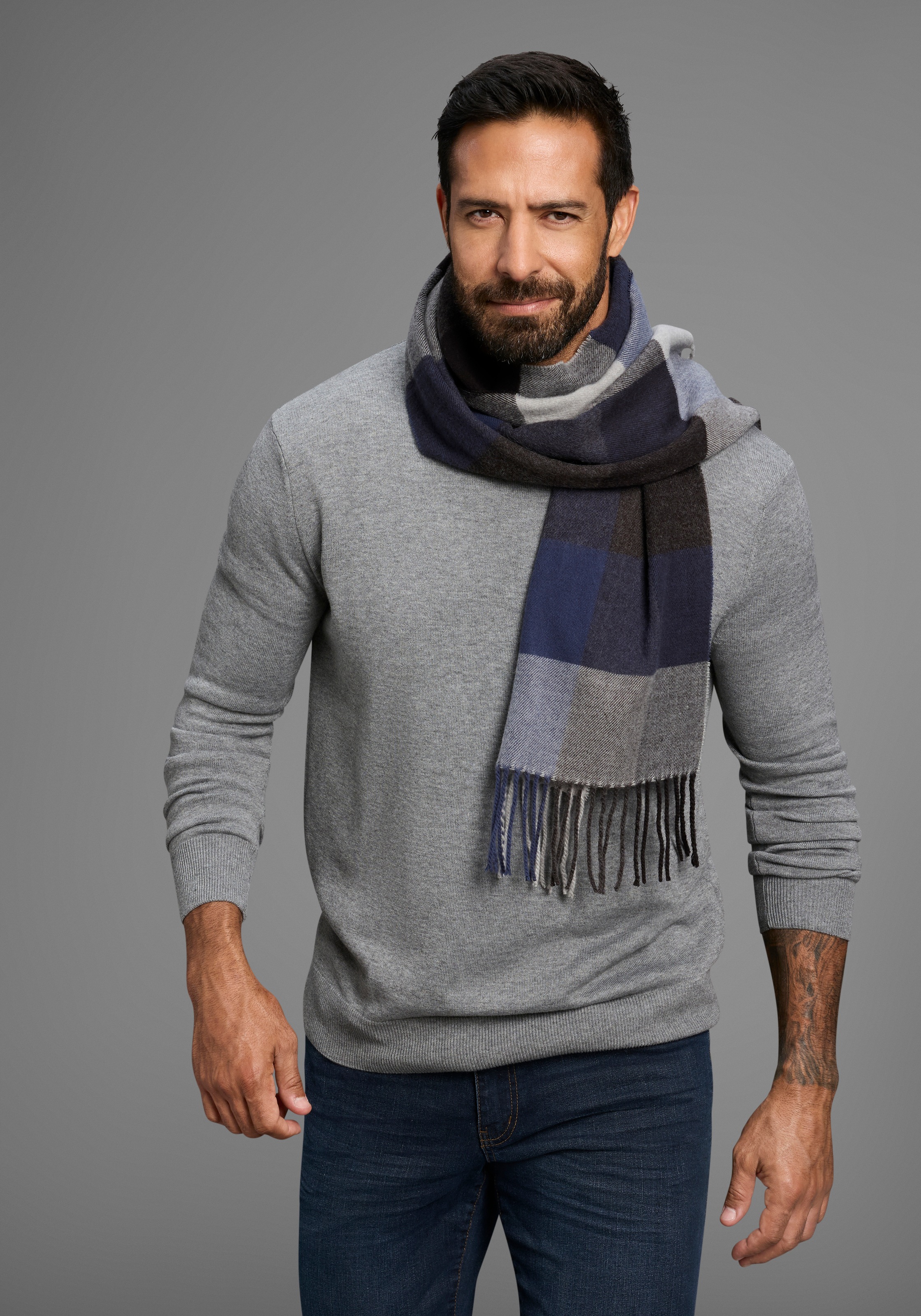 Mans World Schal, im modischem Karomuster mit klassischen Farben - NEW günstig online kaufen