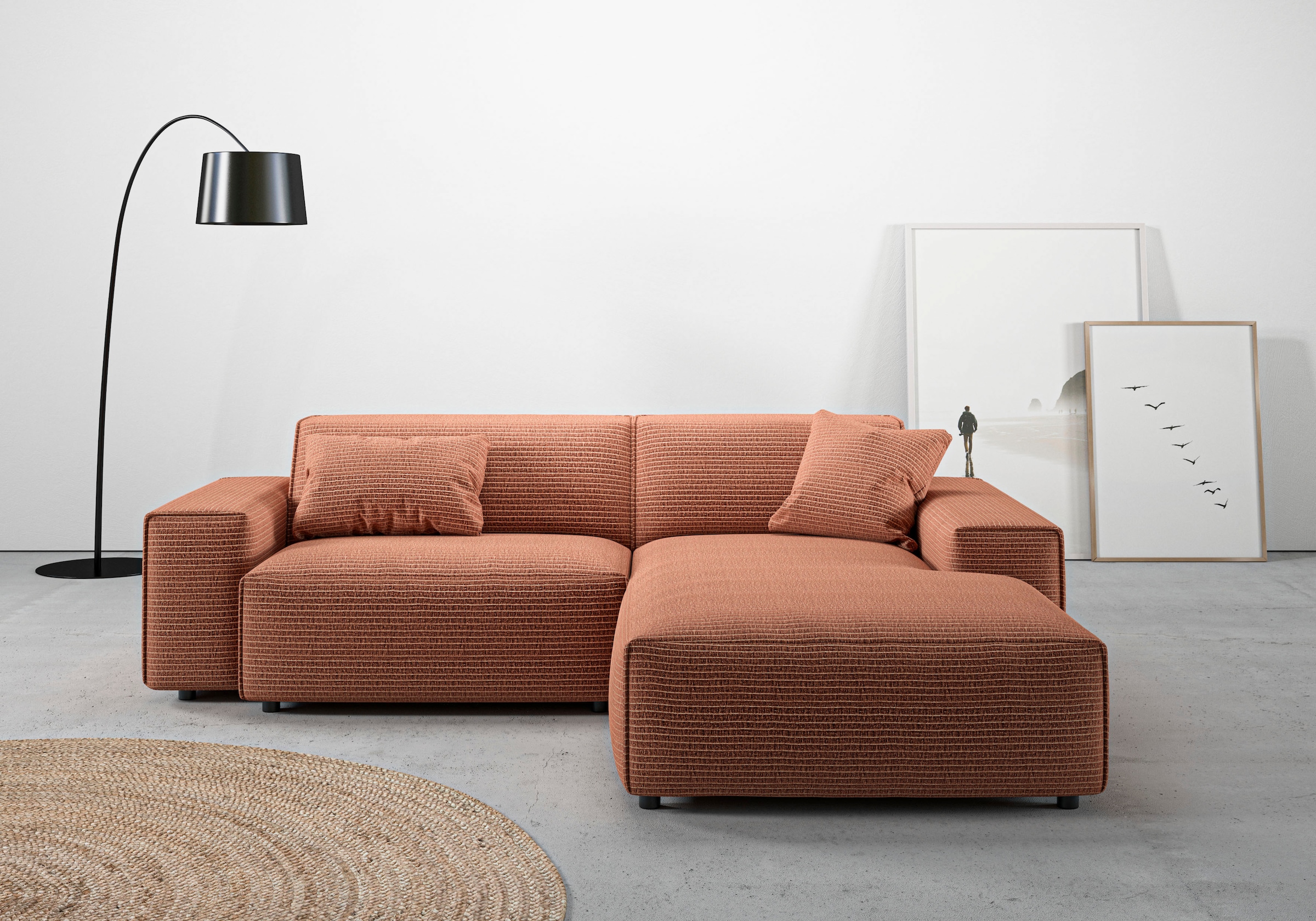Home affaire Ecksofa "Glimminge L-Form auch in Breitcord, Feincord + Easy c günstig online kaufen