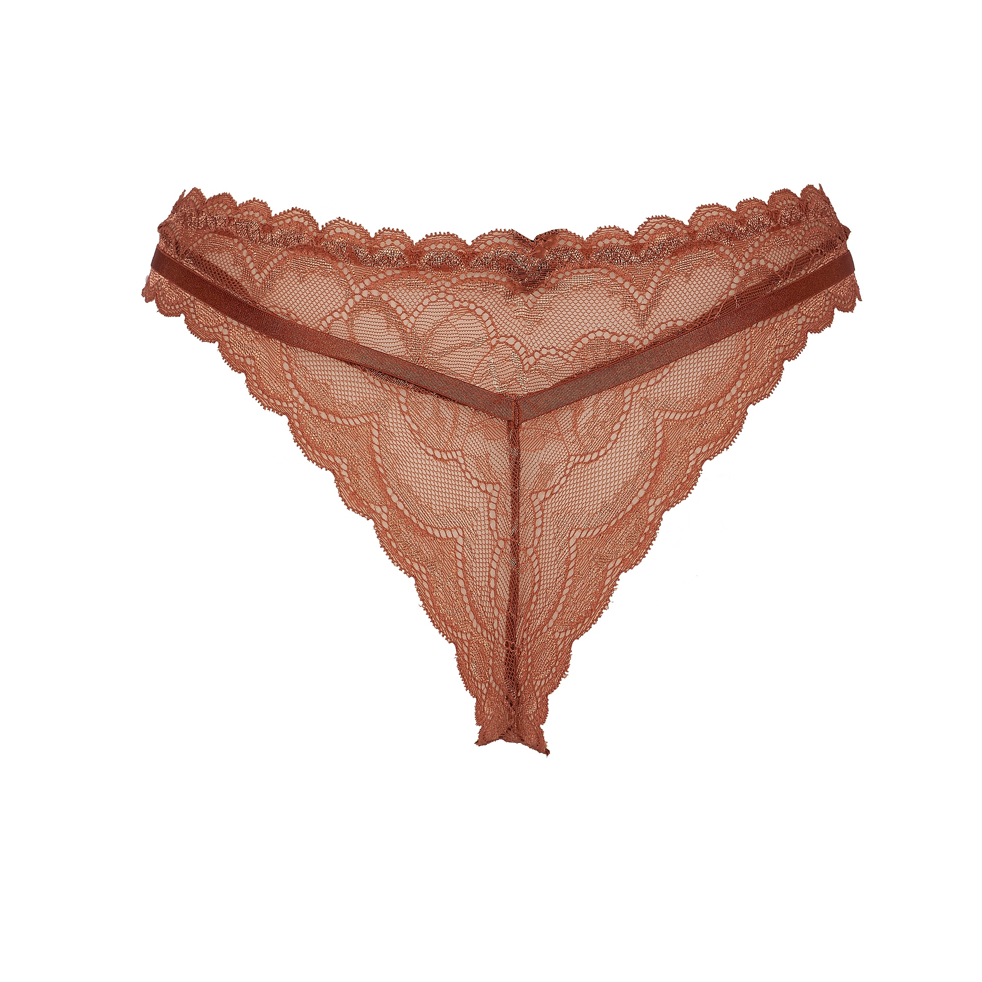 After Eden D-cup & up String »Mexy«, Florale Spitze, Riemchendetails