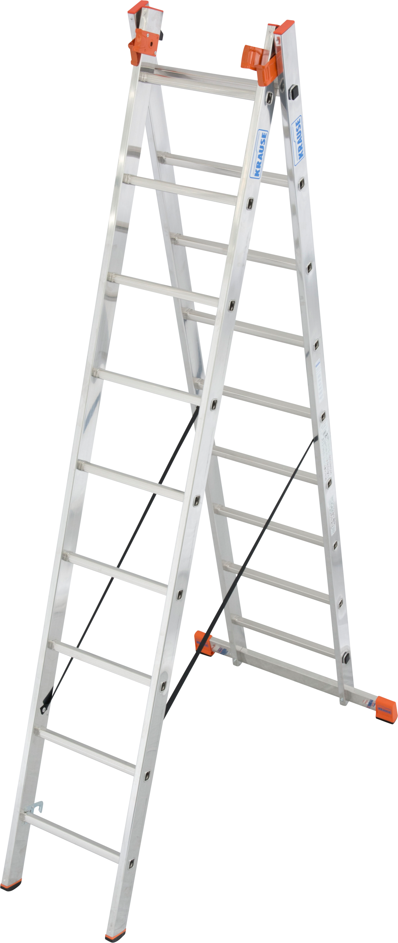 KRAUSE Vielzweckleiter »Tribilo«, mit Leiternspitzen, 3x9 Sprossen