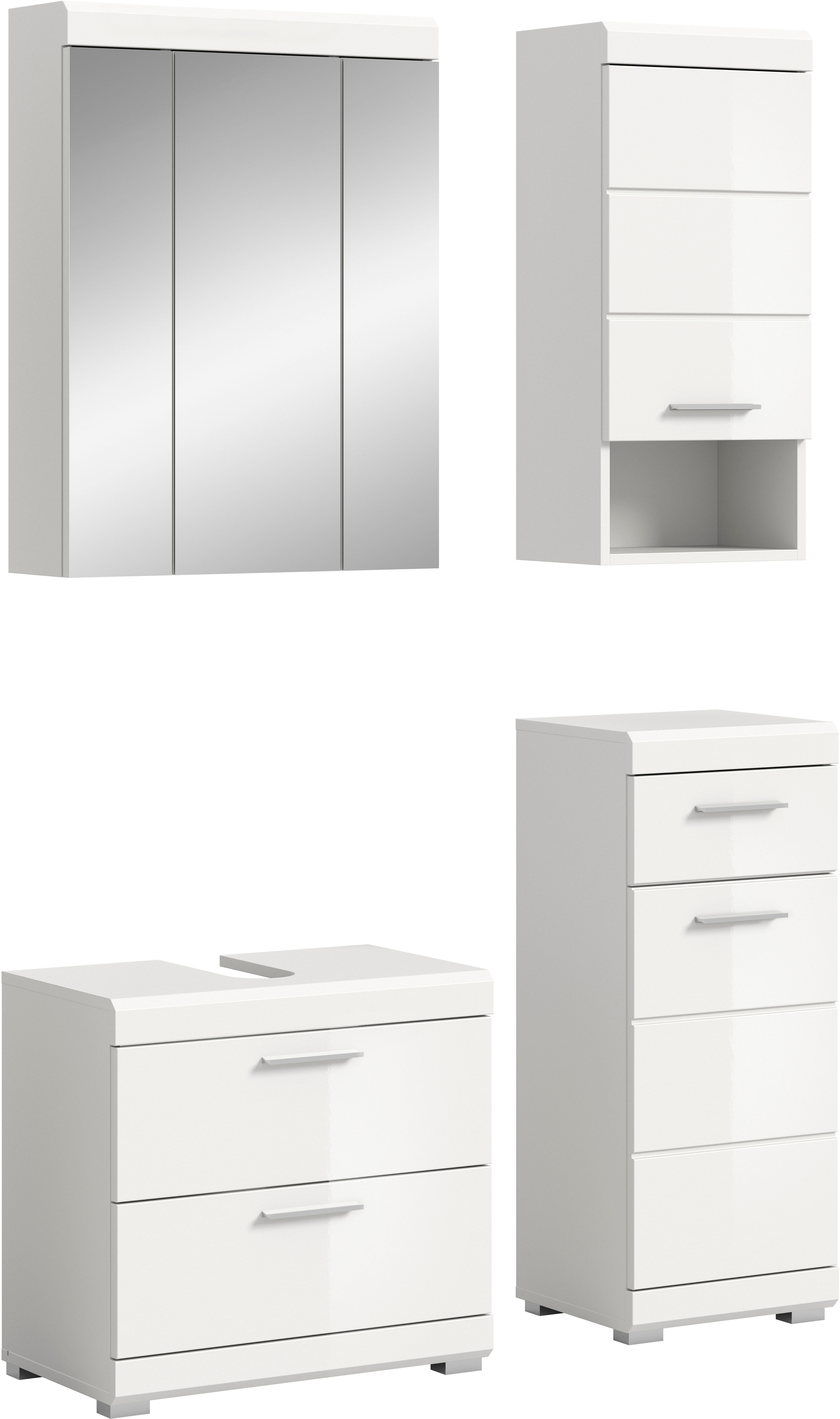 welltime Badmöbel-Set "SIENA, 4 teilig, bestehend aus:" Set, TOPSELLER, 4 Stk. tlg.
