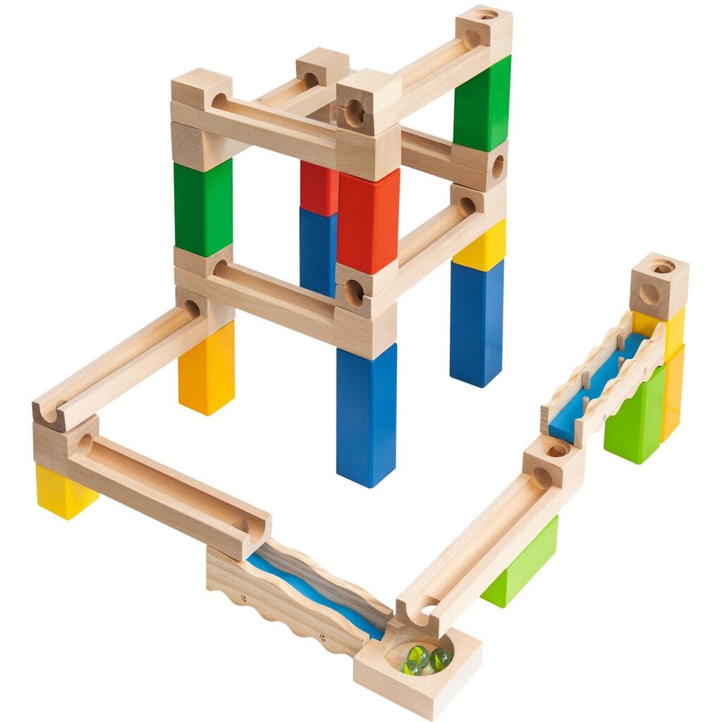 Eichhorn Kugelbahn-Bausatz »Holzspielzeug, Großer Kugelbahn-Bausatz«, (Set, 35 tlg.)