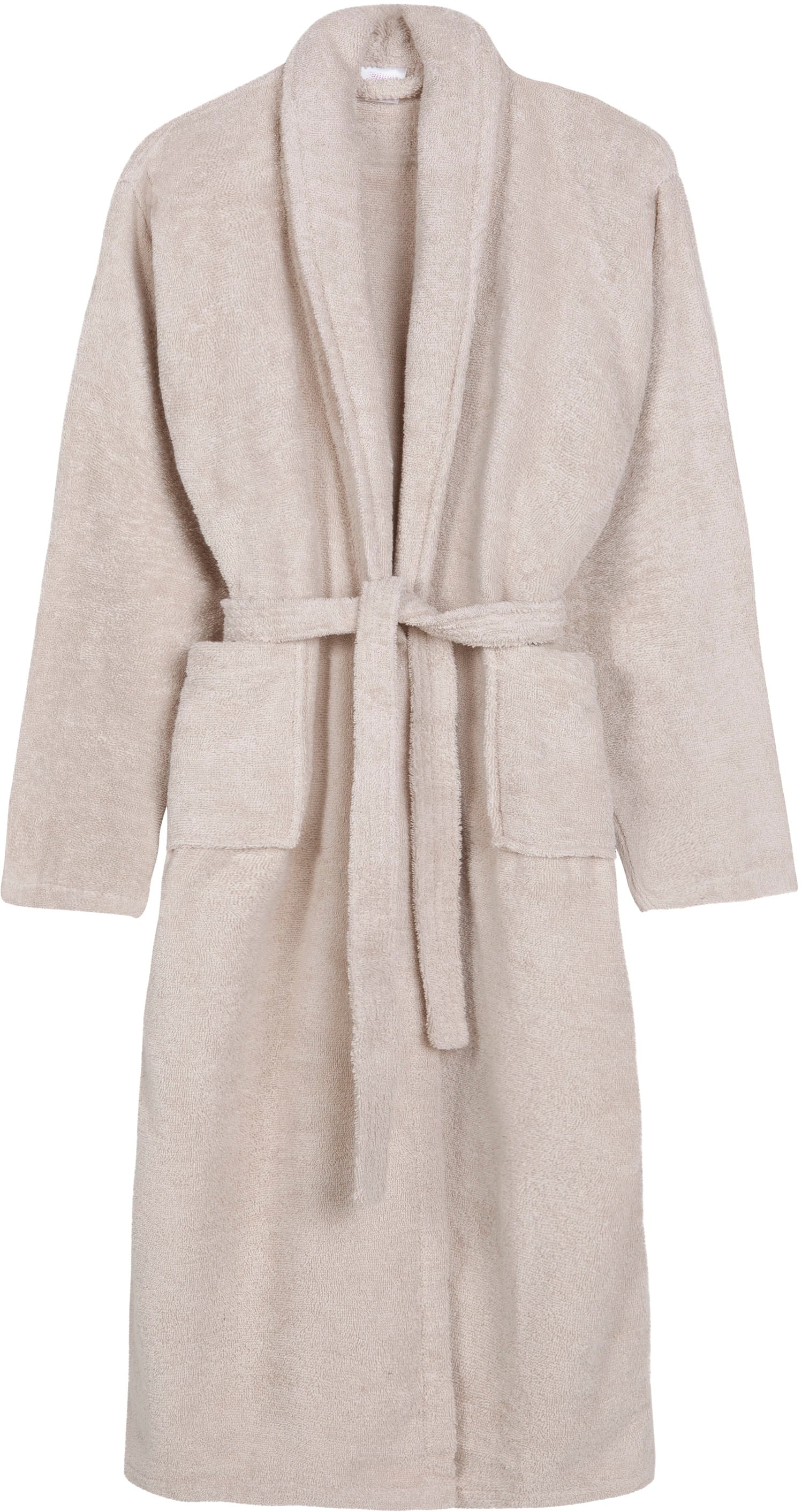 hip Bademantel »Hip Bathrobe uni«, (Packung, 1 St., 1x Bademantel), Schalkragen, Gürtel, Taschen, Damen & Herren, Velours, Glanz