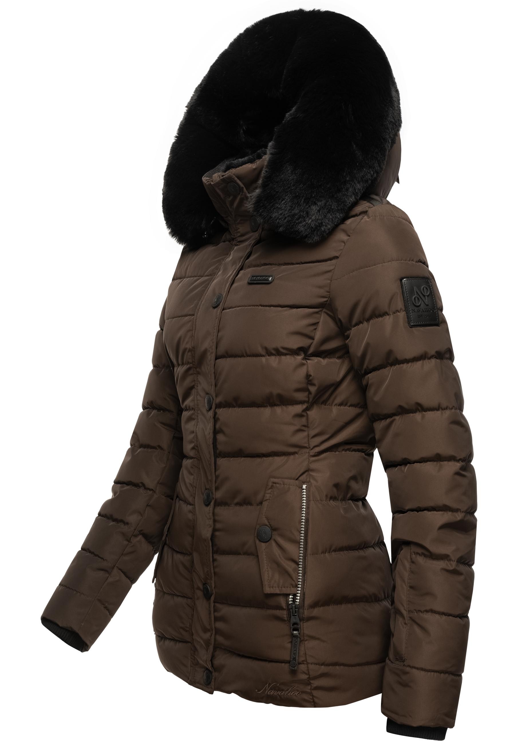 Navahoo Steppjacke "Milianaa", mit Kapuze, Edle Winterjacke mit weicher Kun günstig online kaufen