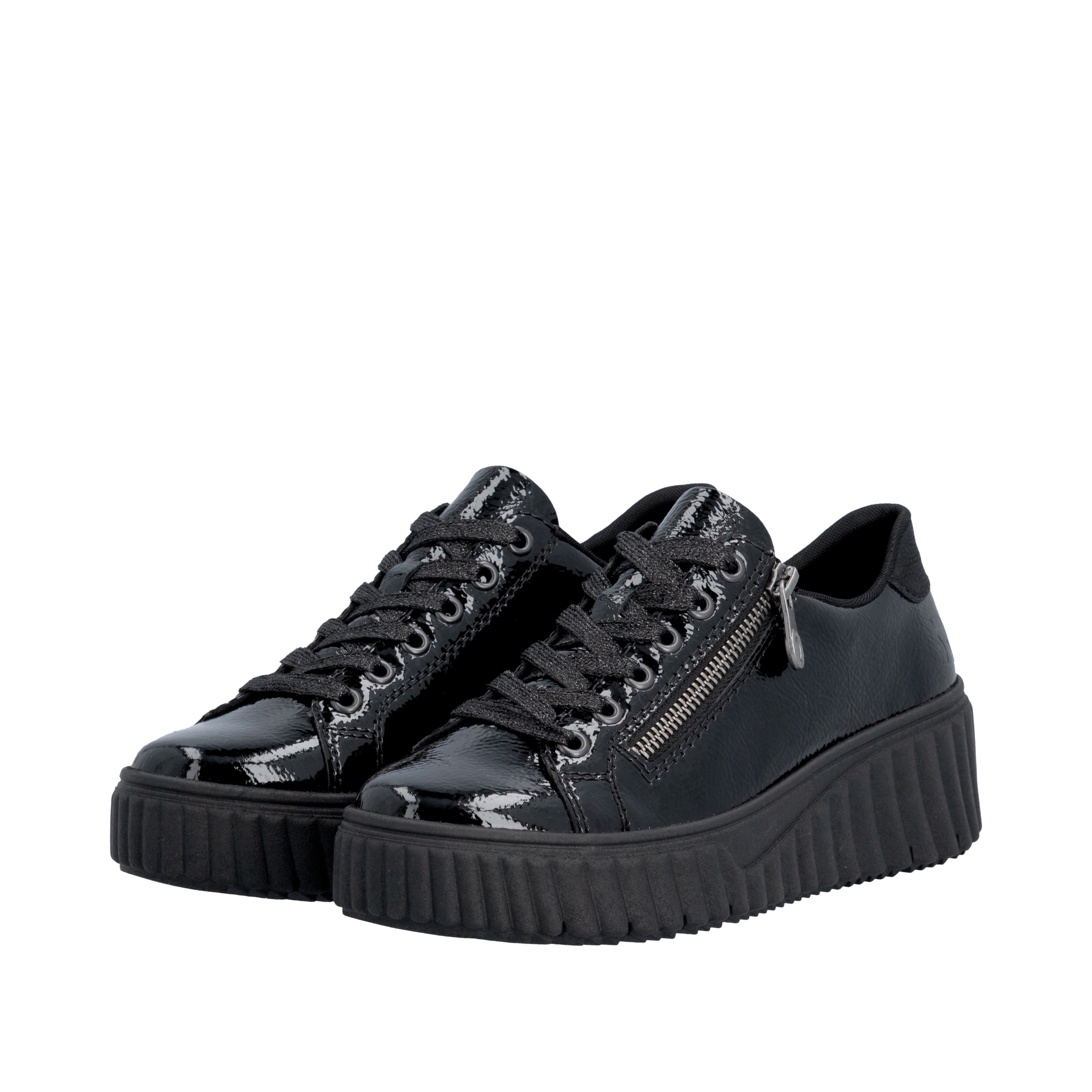 Rieker Plateausneaker  Freizeitschuh, Halbschuh, Schnürschuh mit Plateausohle