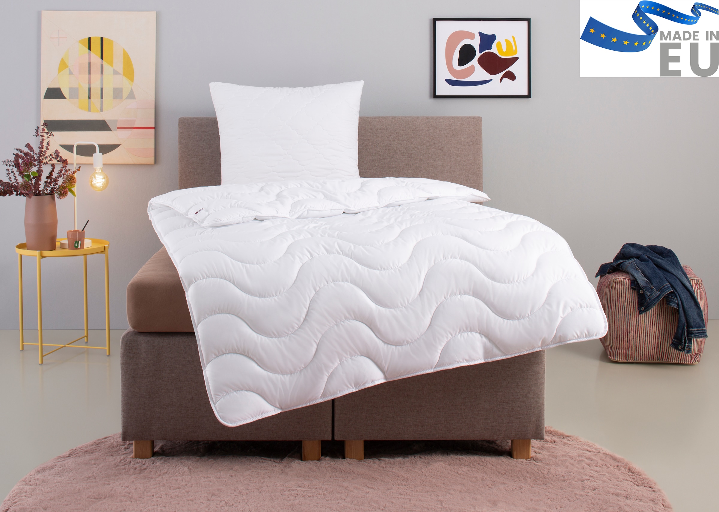 OTTO home Microfaserbettdecke + Microfaserkissen "Mailo, Bettdecke 135x200 günstig online kaufen