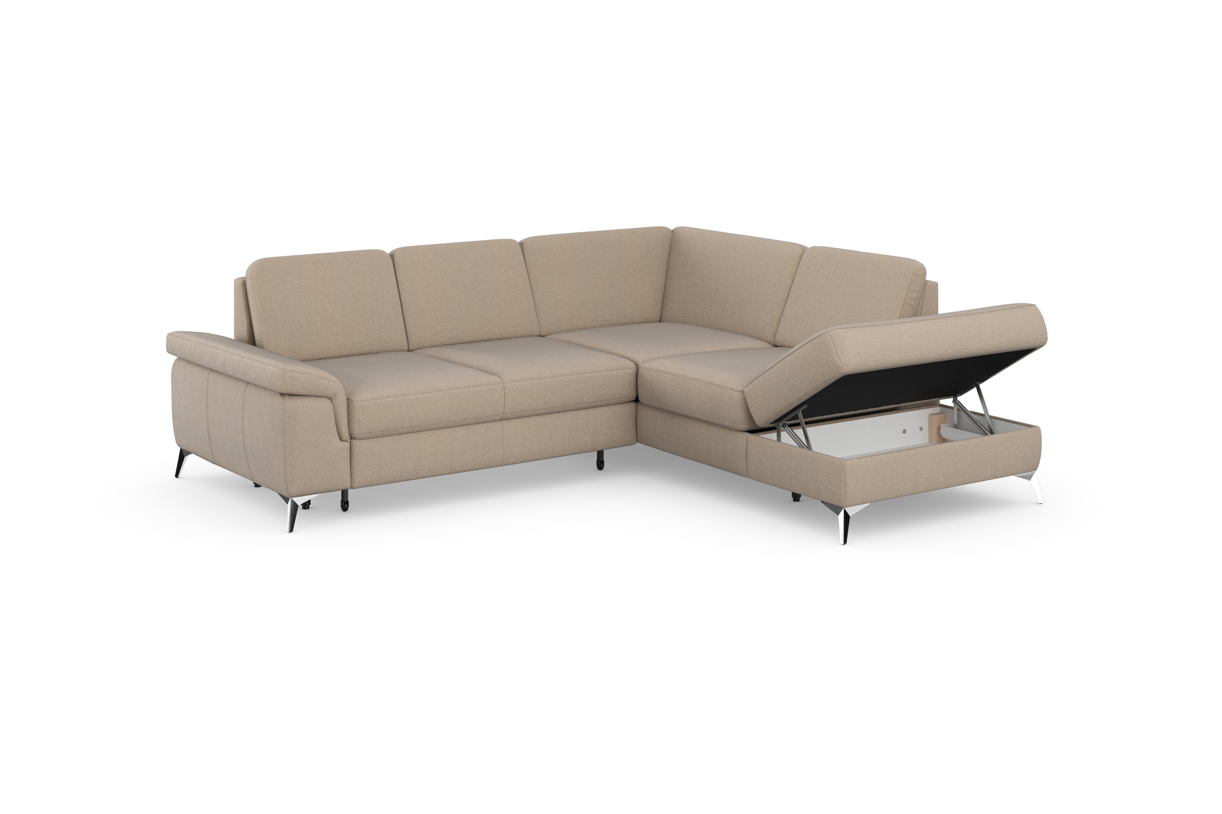 sit&more Ecksofa »Padua L-Form«, inklusive Sitztiefenverstellung, Armteilfunktion und Federkern