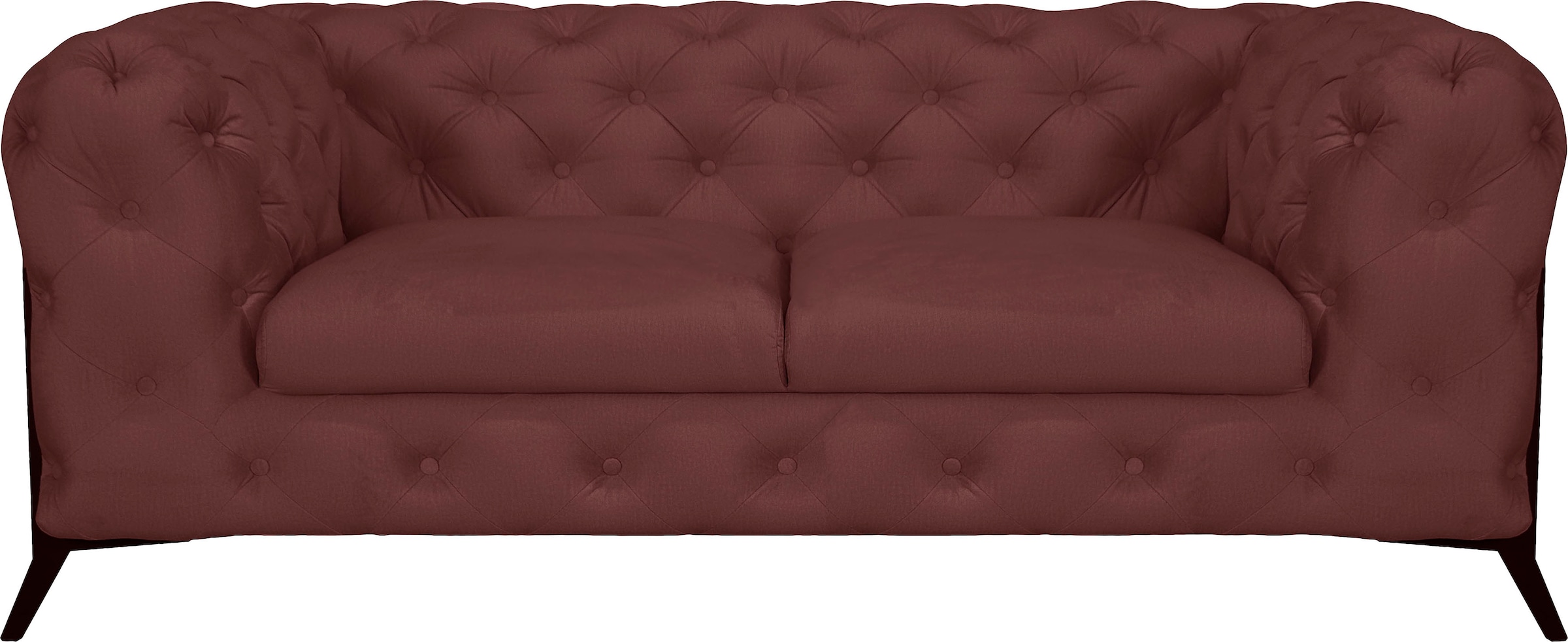 Leonique Chesterfield-Sofa "Amaury", aufwändige Knopfheftung, moderne Chesterfield Optik, Fußfarbe wählbar