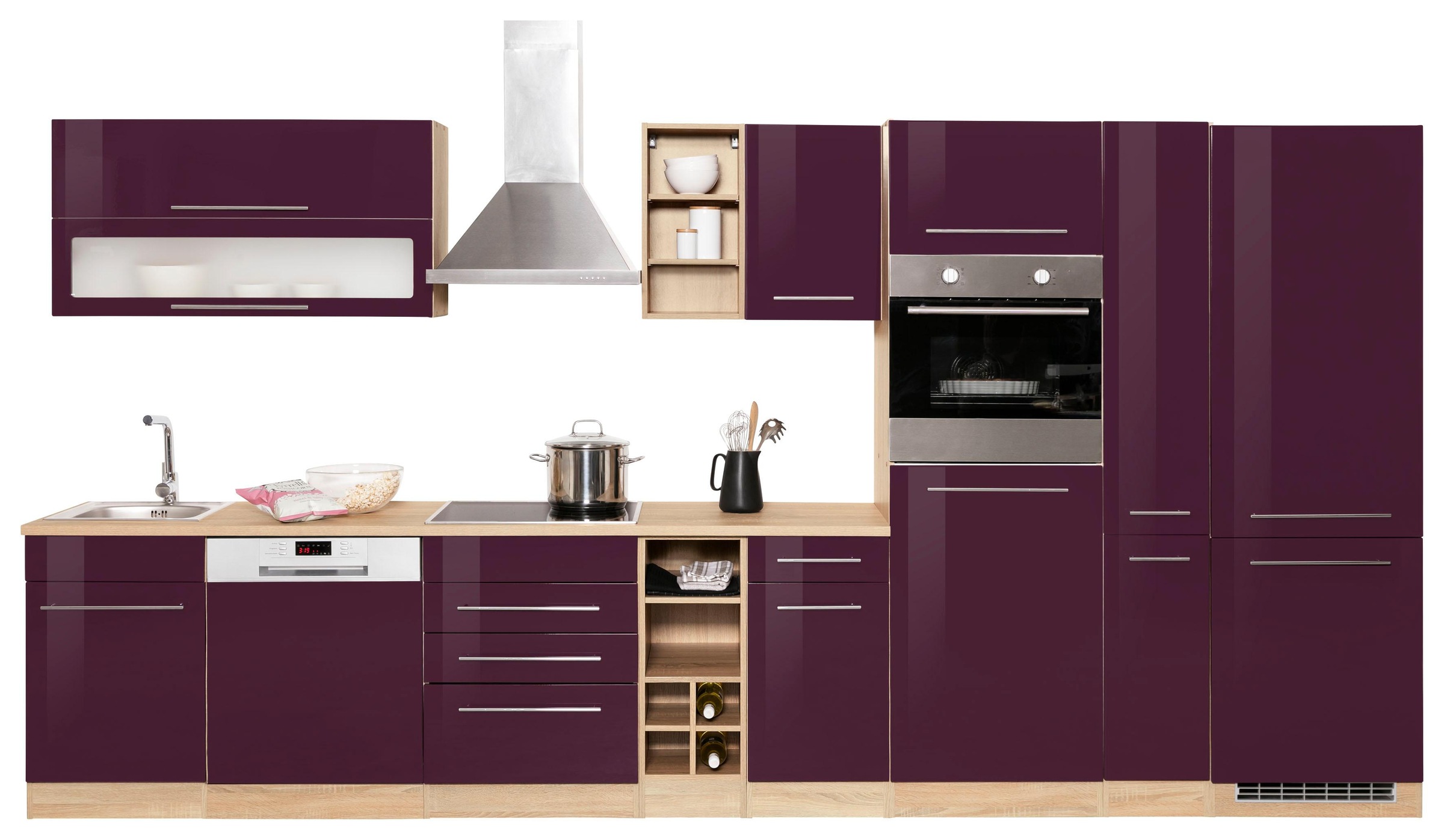 KOCHSTATION "KS-Eton" mit E-Geräten, Breite 390 cm