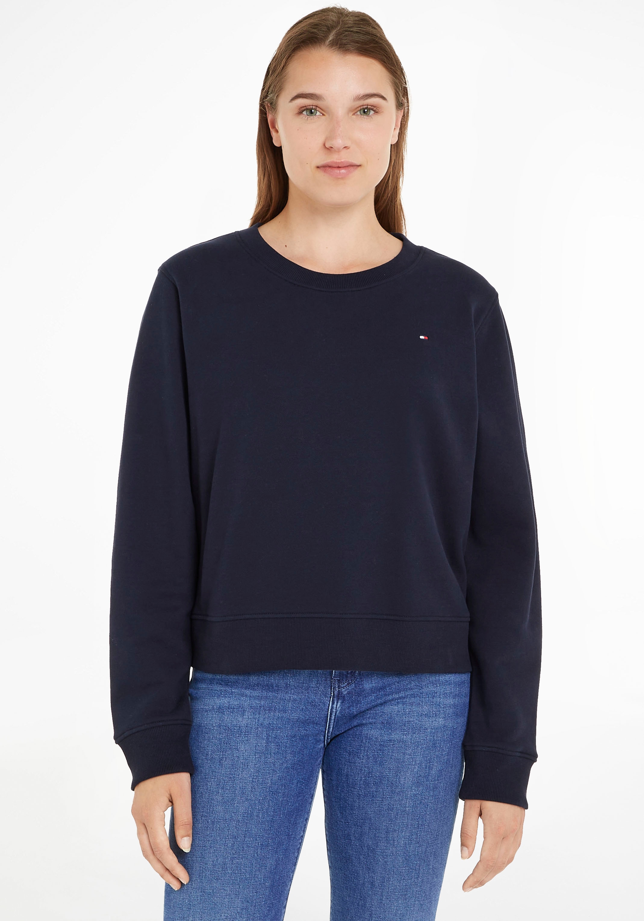 Tommy Hilfiger Sweatshirt »1985 REG P/TERRY C-NK SWEATSHIRT«, mit dezenter Stickerei