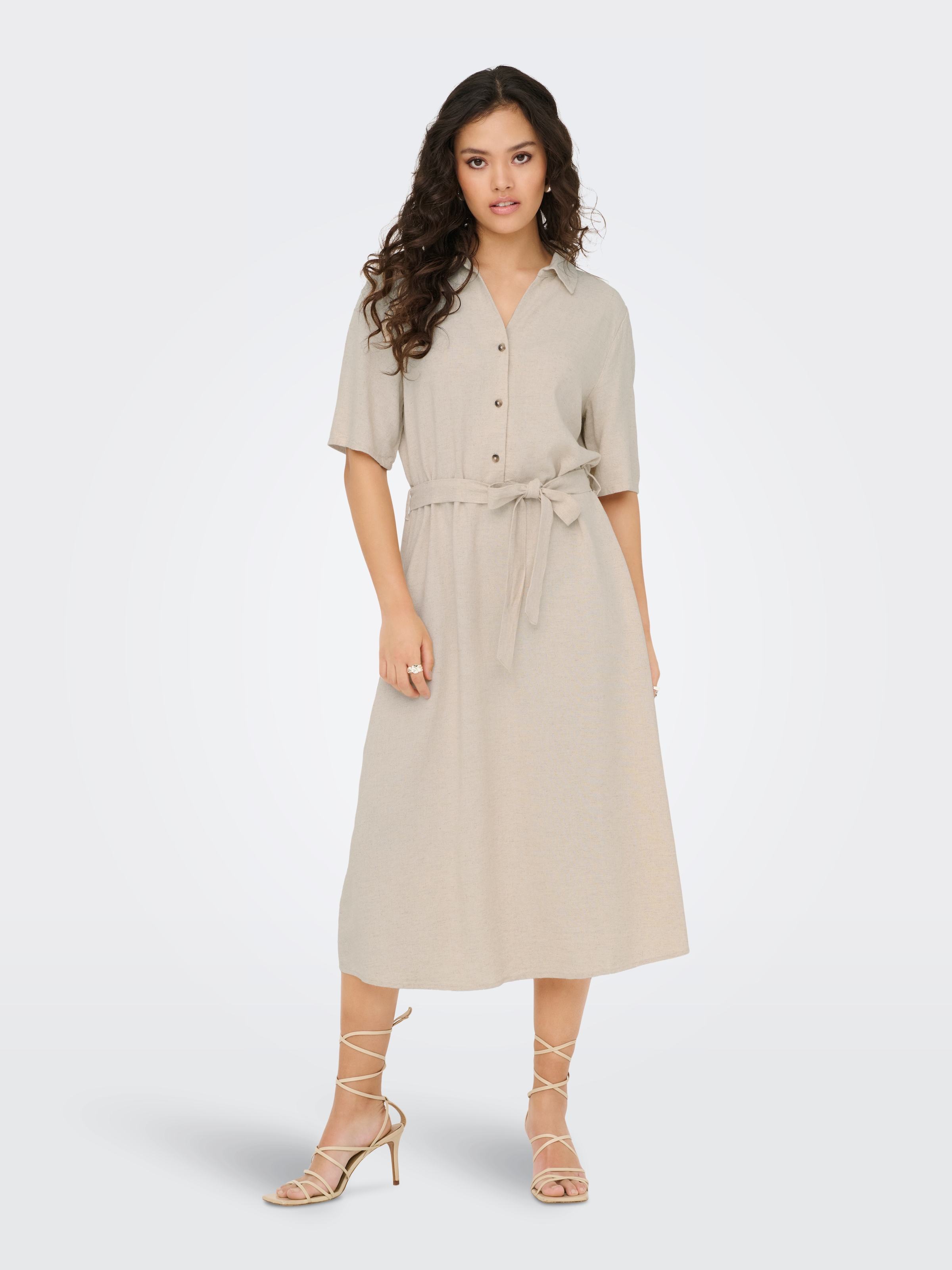 JDY Blusenkleid »JDYSAY 2/4 MIDI SHIRT DRESS WVN NOOS«, Sommerkleid