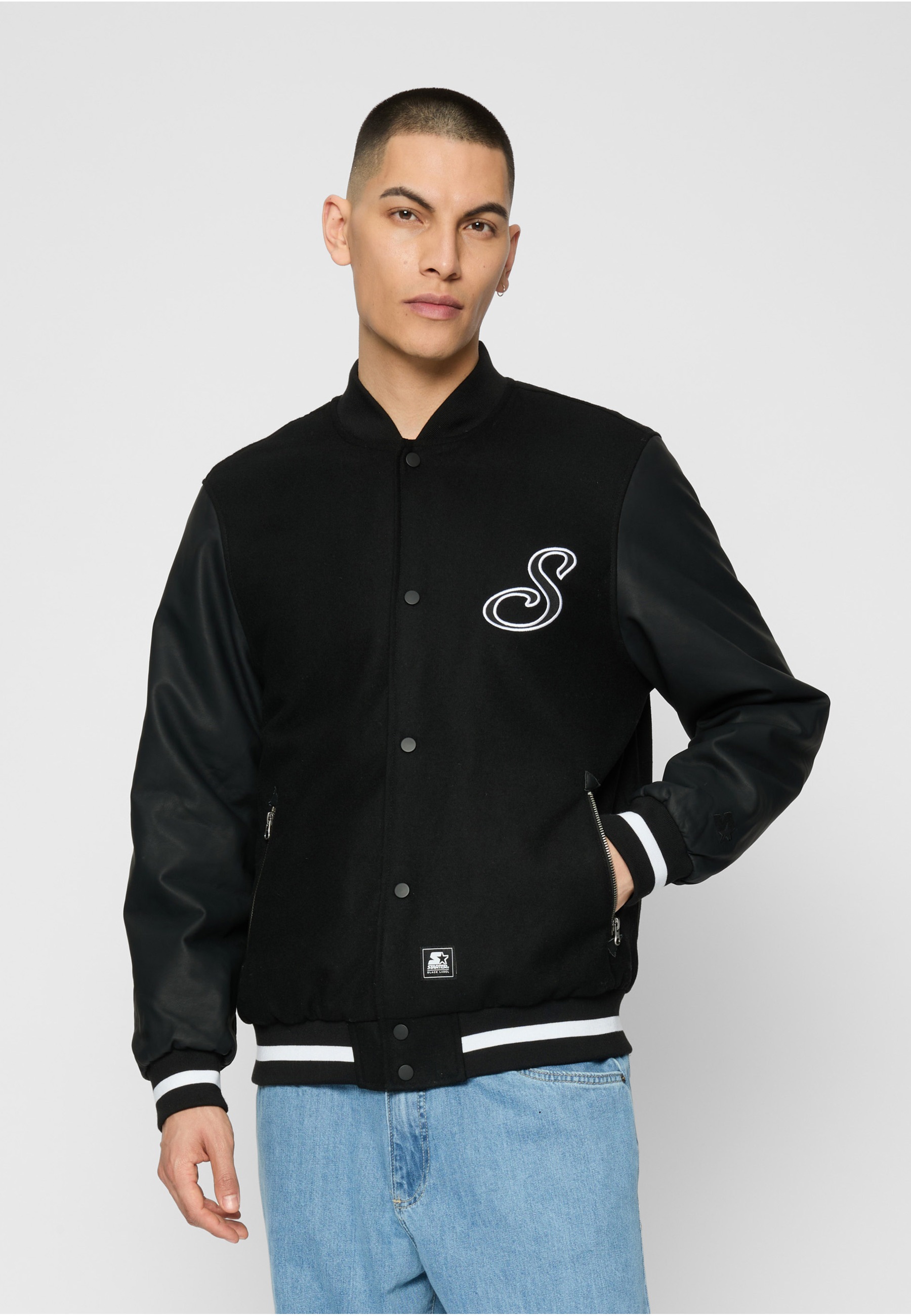 Starter Black Label Collegejacke »Starter Black Label Herren Starter Script College Jacket« 1 Stk. tlg. ohne Kapuze