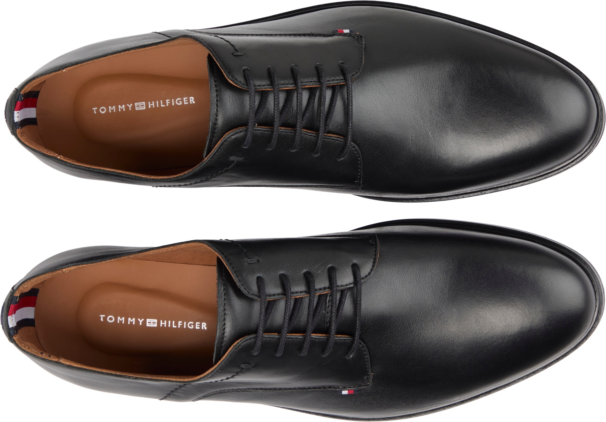 Thumbnail - Tommy Hilfiger Schnürschuh "HILFIGER THUNIT LTH SHOE", Blockabsatz, Businessschuh, Abendschuh in edlem Used Look