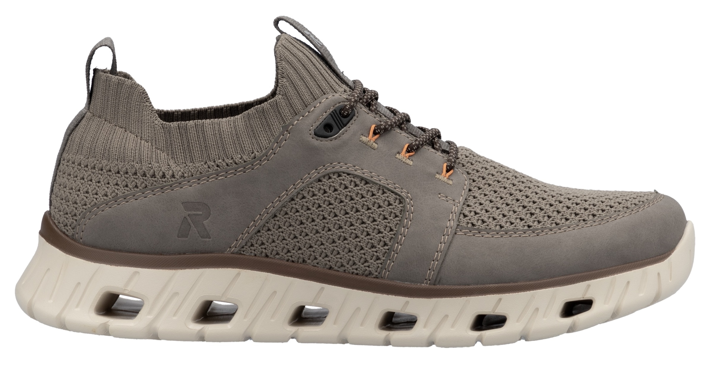 RIEKER Sport Slip-On Sneaker, Halbschuh, Freizeitschuh, Slipper mit modischer Laufsohle