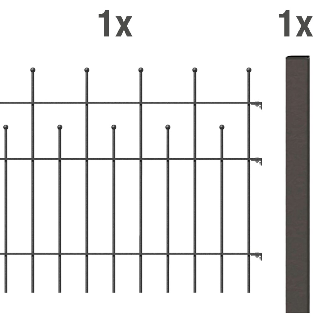 Alberts Metallzaun »Anbauset Madrid«