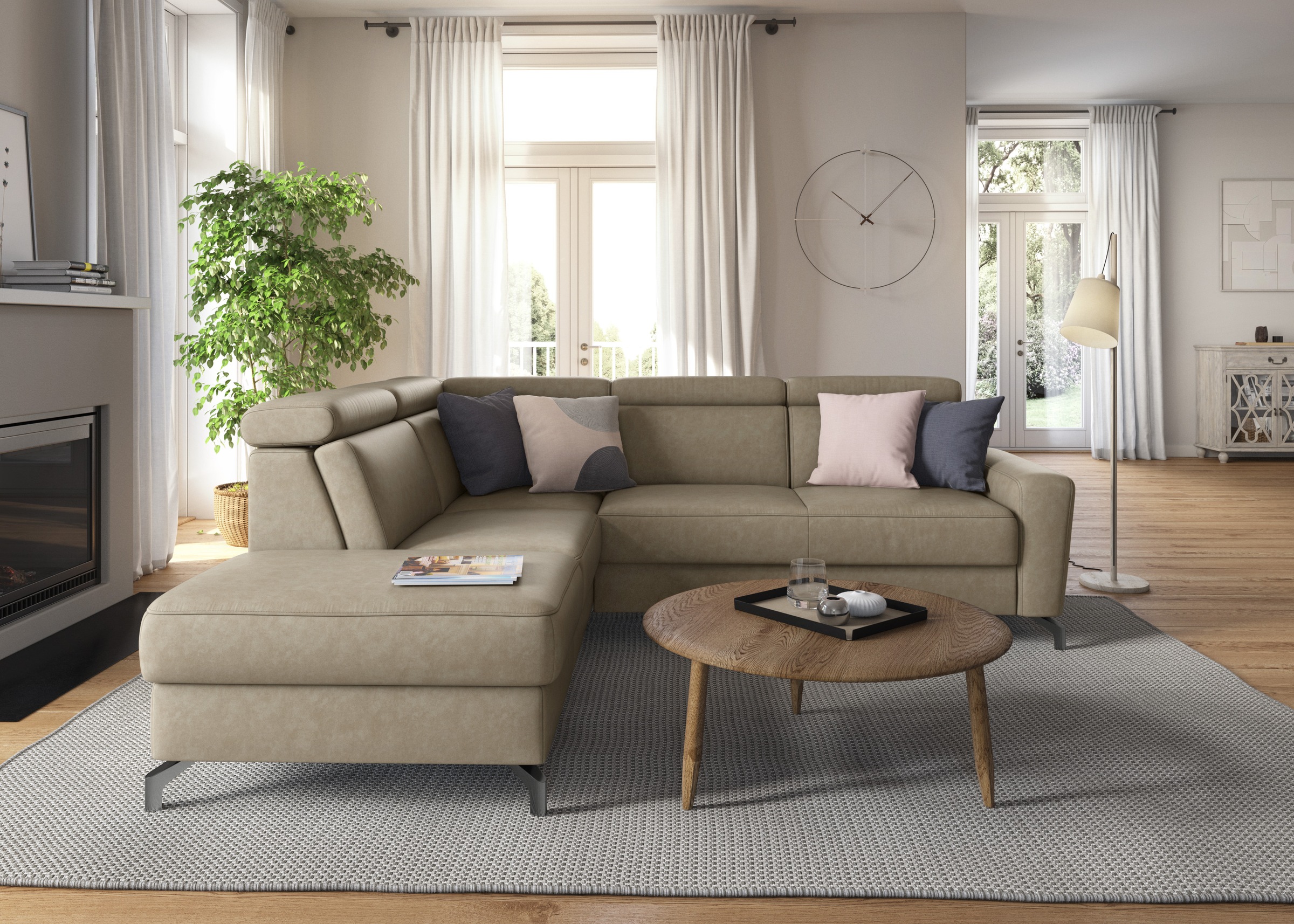 sit&more Ecksofa Scarlett L-Form, inklusive Kopfteilverstellung, günstig online kaufen