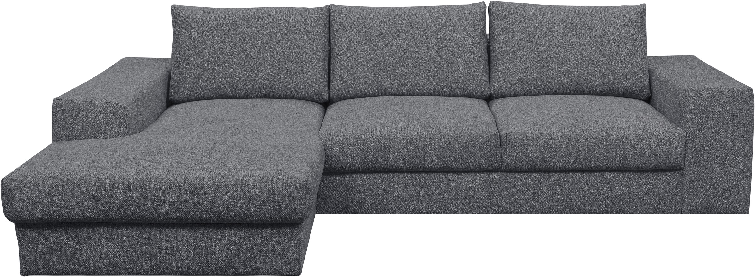WERK2 Ecksofa »Rozzana Design Ecksofa mit hohem Komfort, zeitlos & elegant, L-Form,«, in kuschelweichen Trendstoffen Cord, Breitcord und Plüsch