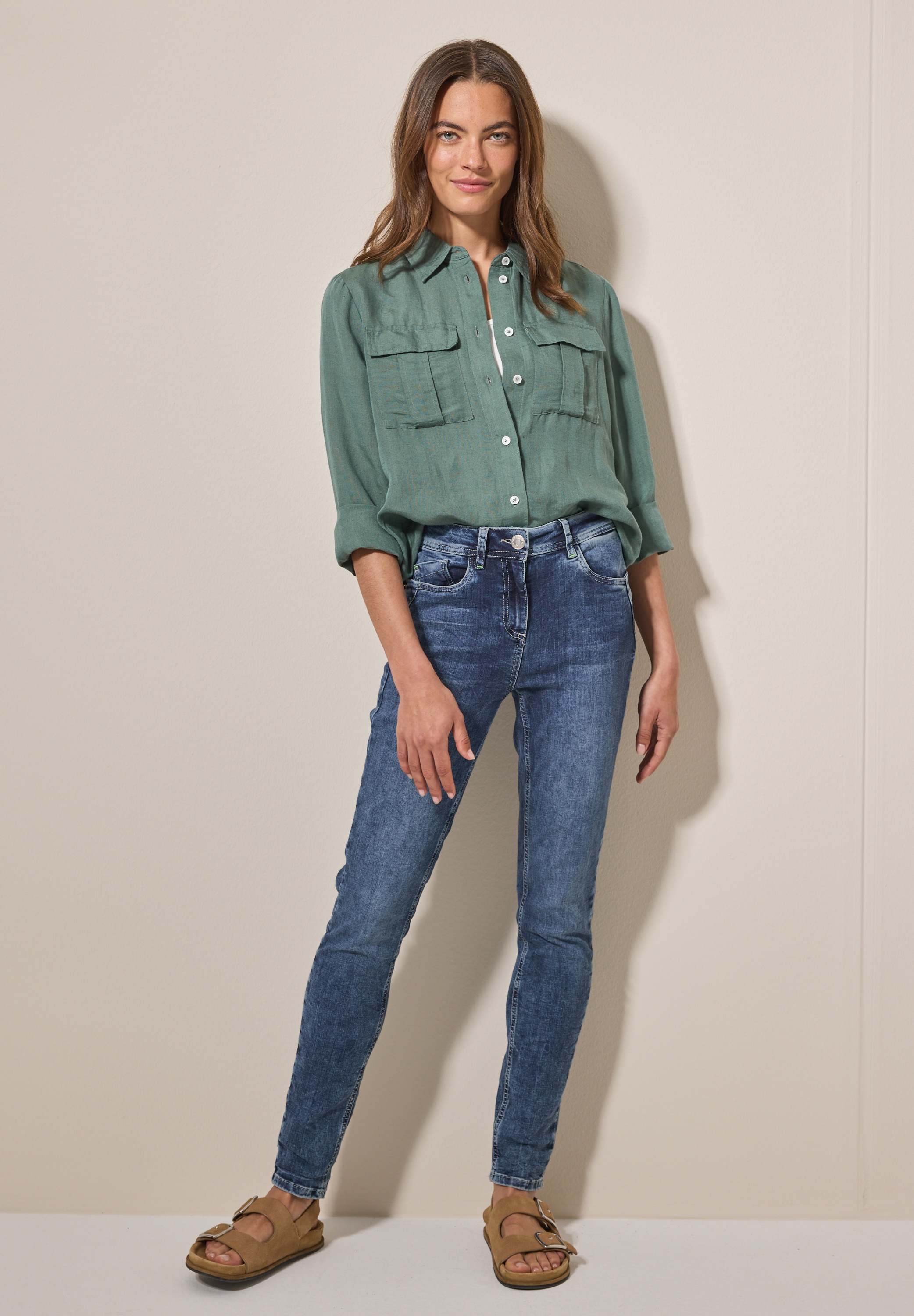 Cecil Slim-fit-Jeans, High Waist