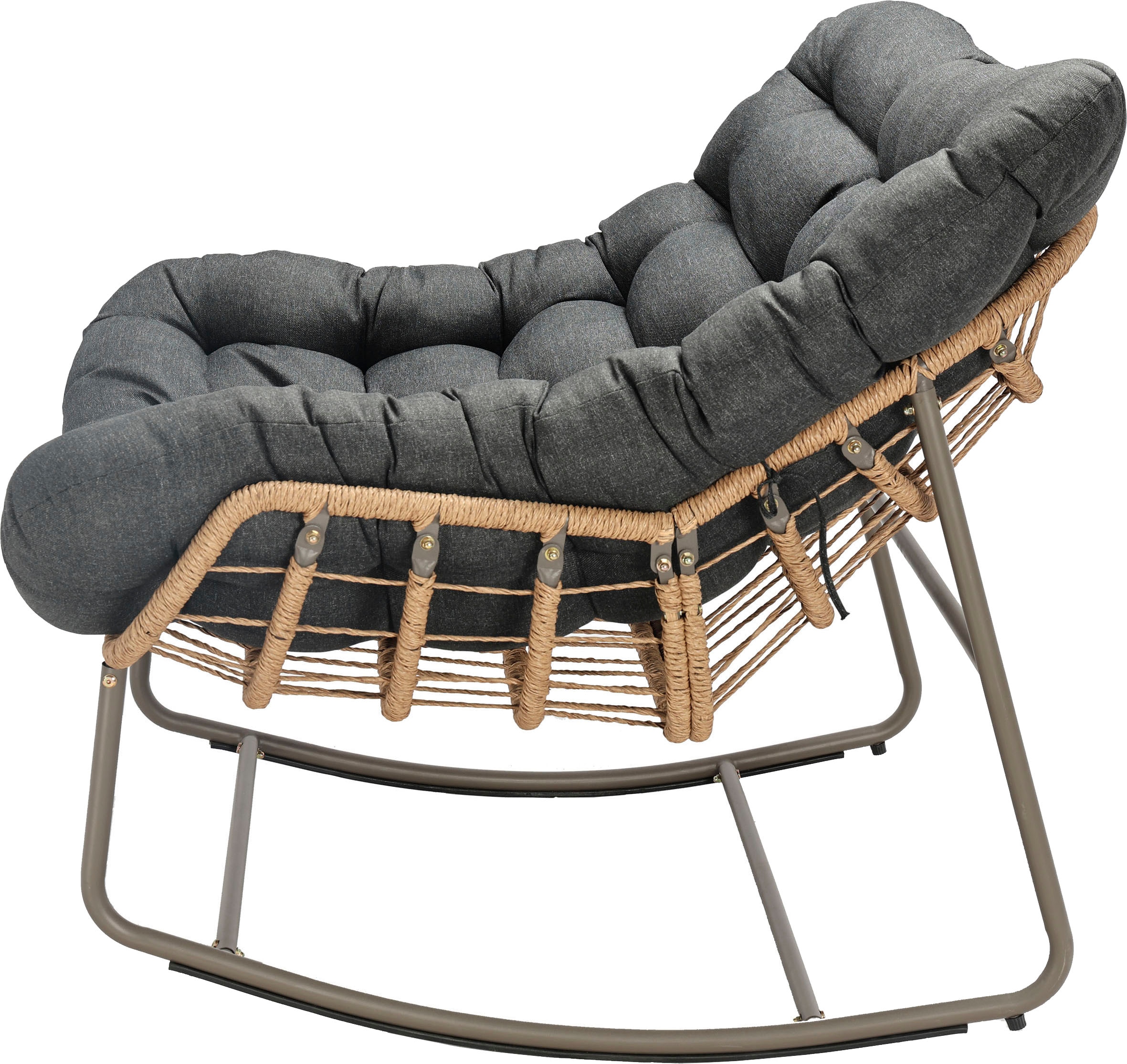 KONIFERA Schaukelstuhl »Ferrol« (Set) inklusive Fußhocker, mit Auflagen