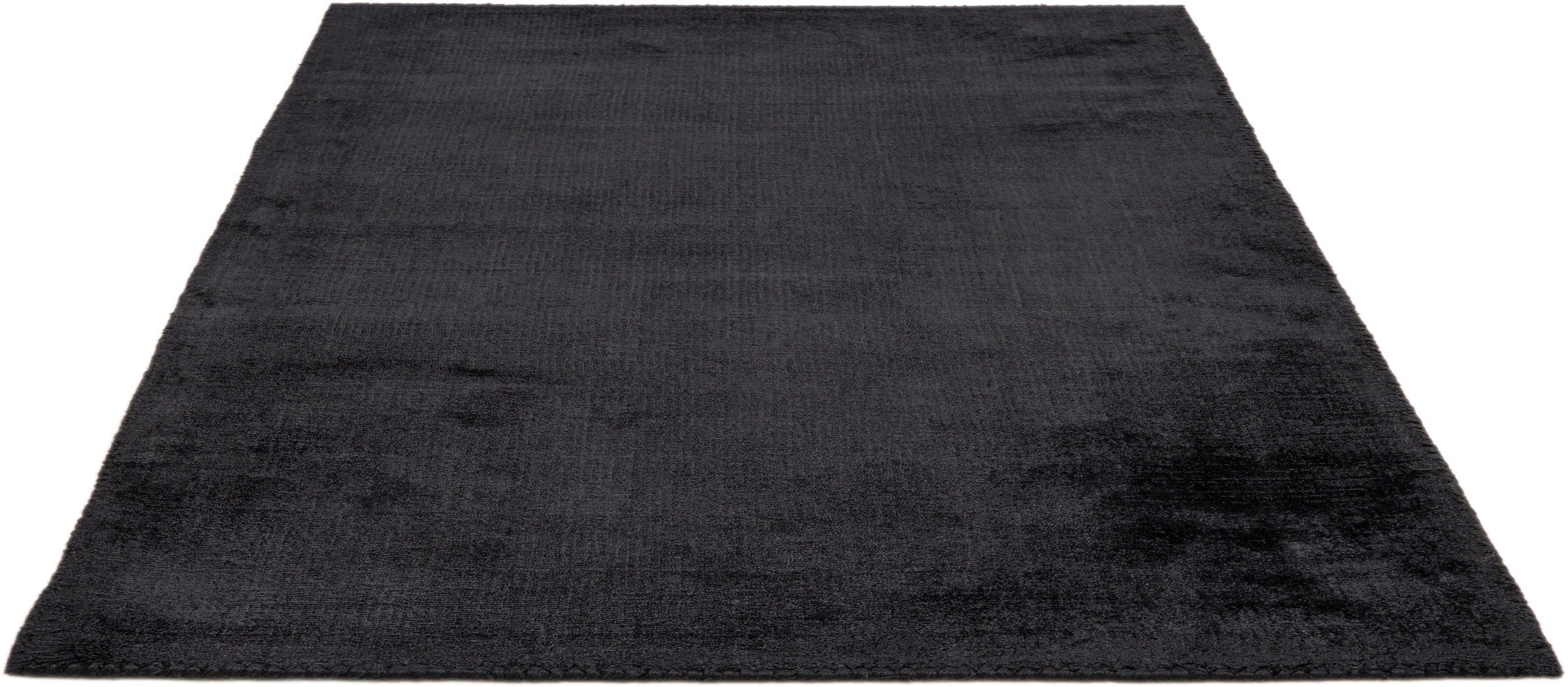 TOM TAILOR HOME Teppich »Shine uni«, rechteckig, 8 mm Höhe, Handweb Teppich, 100% Viskose, handgewebt, mit elegantem Schimmer