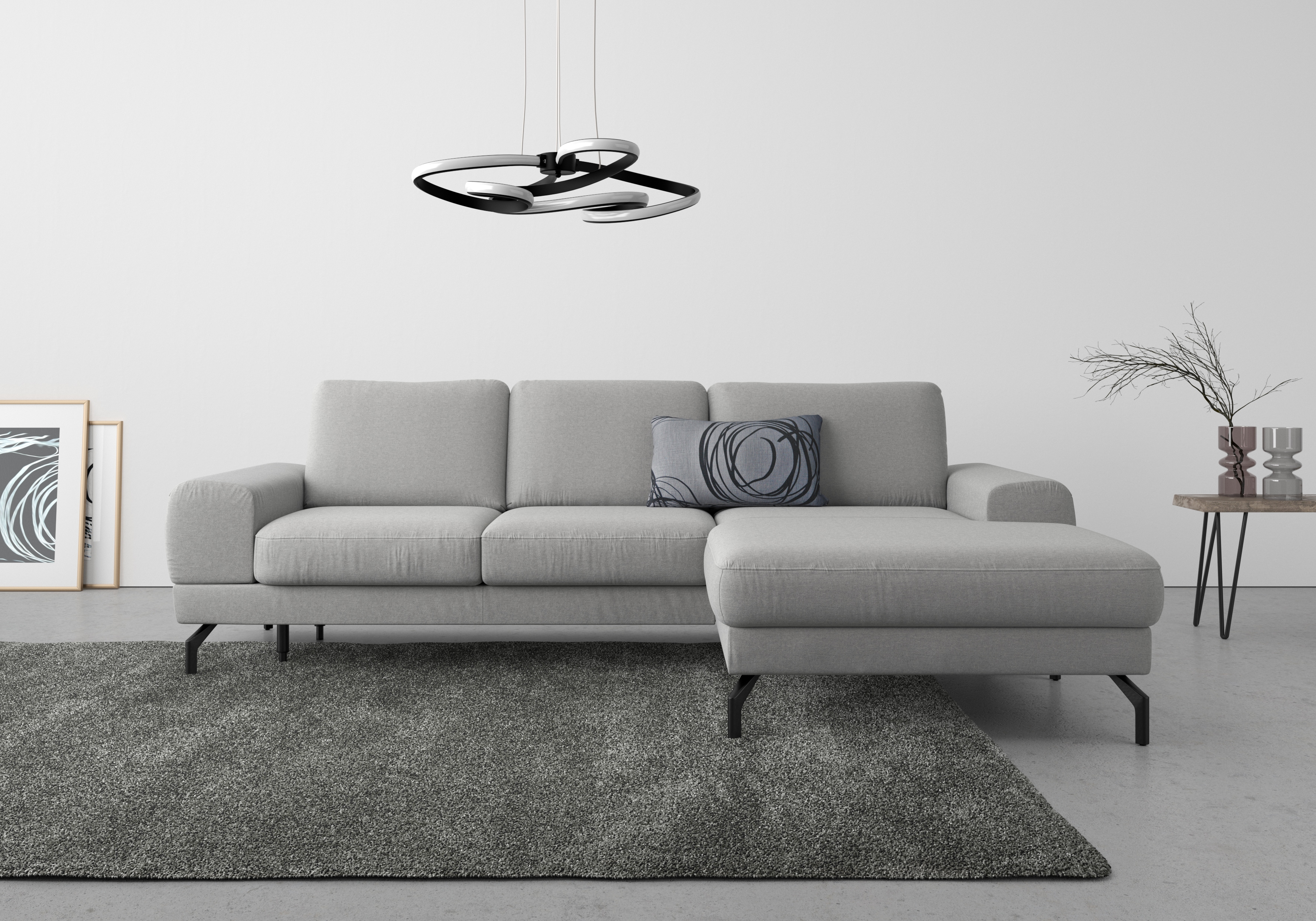 Thumbnail - sit&more Ecksofa "Cinturo L-Form" inklusive Sitztiefenverstellung und Federkern, Sitzhöhe 48 cm