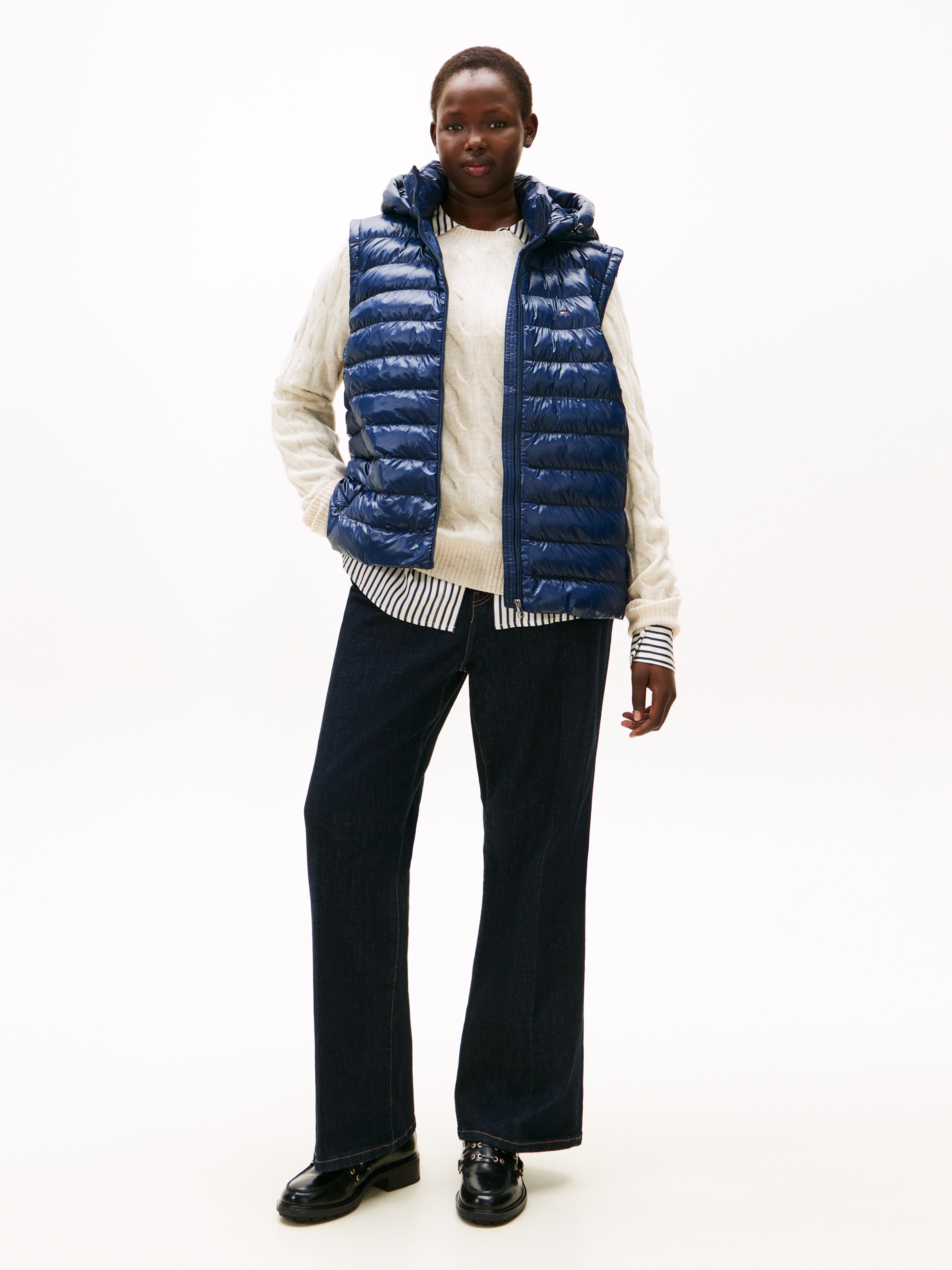 Thumbnail - Tommy Hilfiger Curve Steppweste "CRV LW PADDED SLIM VEST" in großen Größen, mit Kapuze