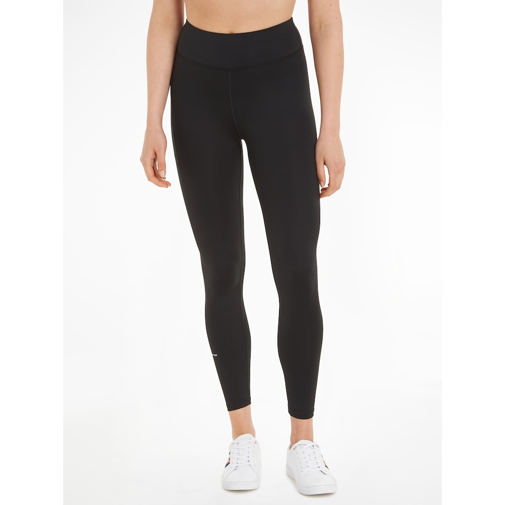 Tommy Hilfiger Sport Funktionsleggings »ESS RW MINI CORP LEGGING 7/8«, in 7/8 Länge, hoher Taillenbund, Hilfiger Logo-Schriftzug am Bein