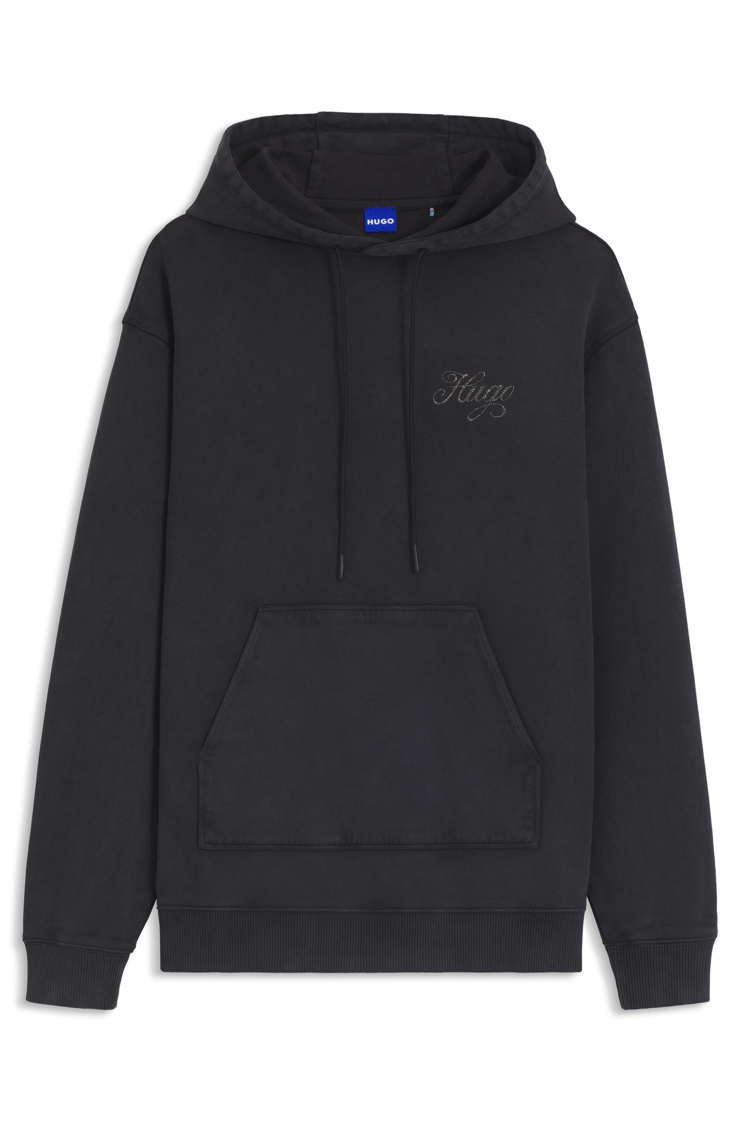 HUGO Blue Hoodie »Dejandra«, Oversized Fit, Strassapplikation auf dem Rücken