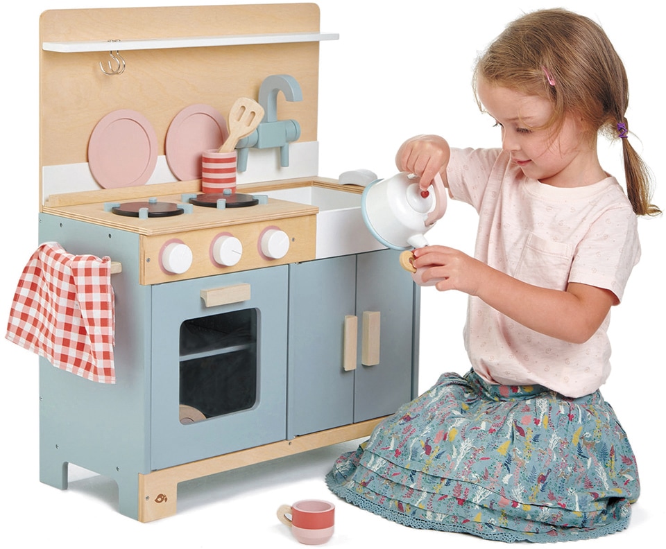 Tender Leaf Toys Spielküche »Kinderküche grau«, aus Holz