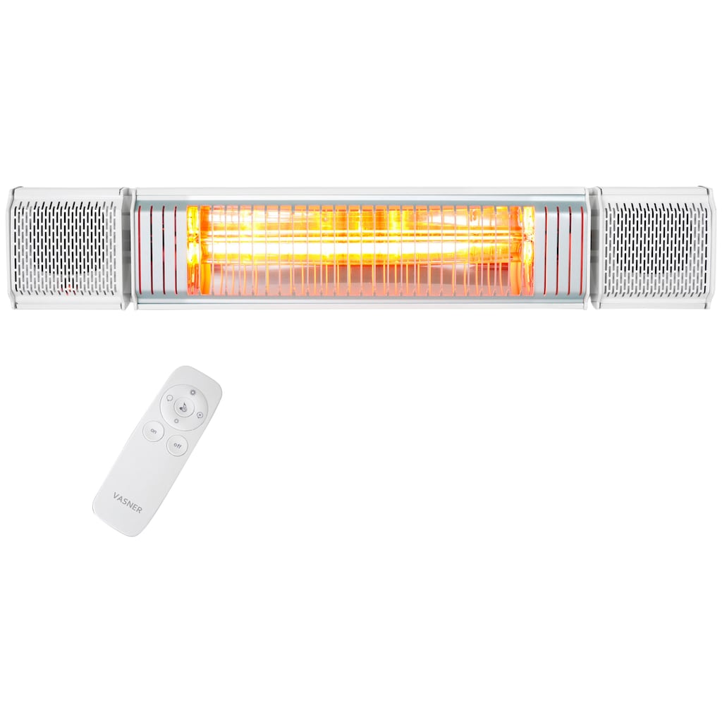 Vasner Heizstrahler »Bluetooth, weiß, Appino BEATZZ«, 2000 W, Wand / Decke mit Musik & LED