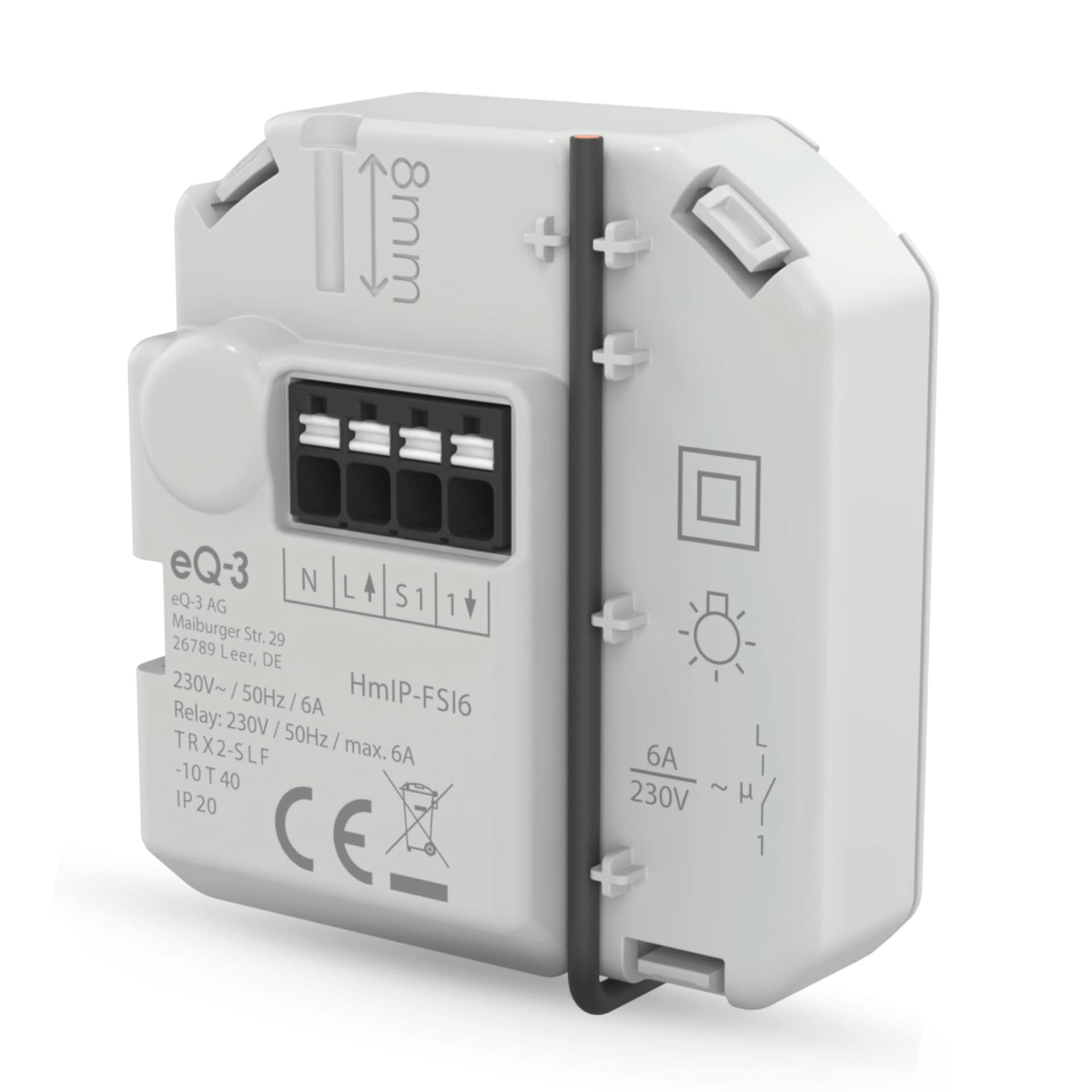 Homematic IP Unterputzschalter »Schaltaktor mit Tastereingang (6 A) – Unterputz«