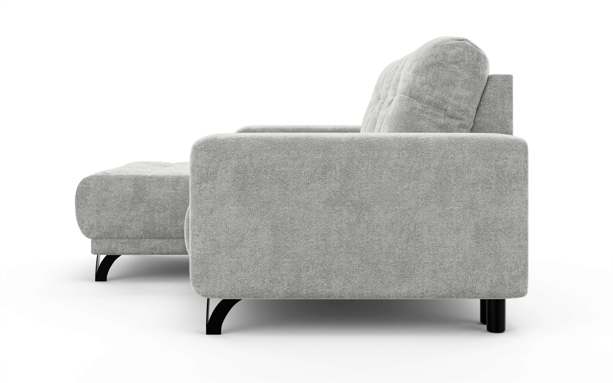 INOSIGN Ecksofa »FAIRVIEW mit verstellbaren Rückenlehne, Maße B/T/H: 234/174/93 cm«, L-Form mit Wellenunterfederung, Recamiere beidseitig montierbar