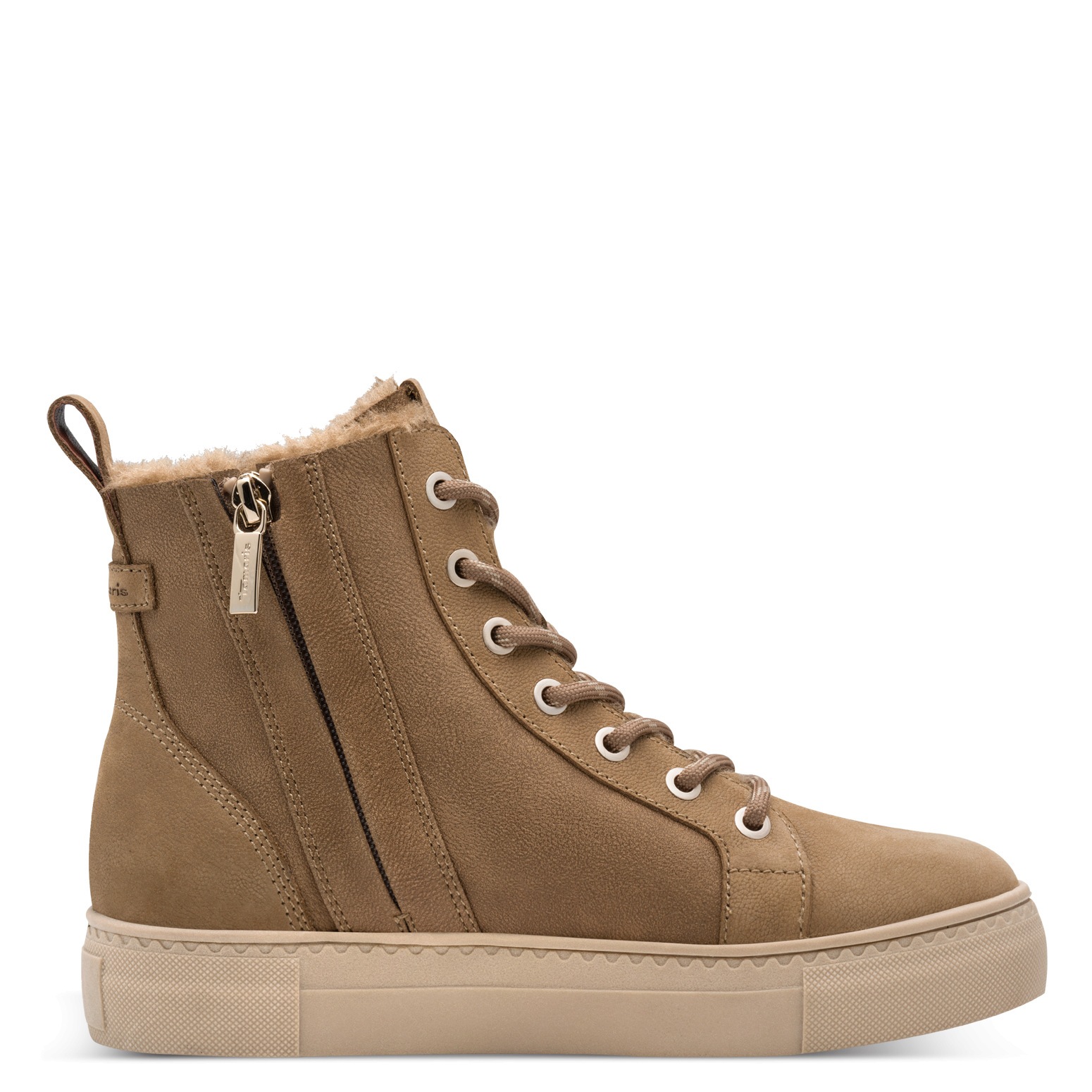 Tamaris Winterboots, Plateau, Schnürboots, Stiefelette, T-Logoaufnäher an der Schuhzunge