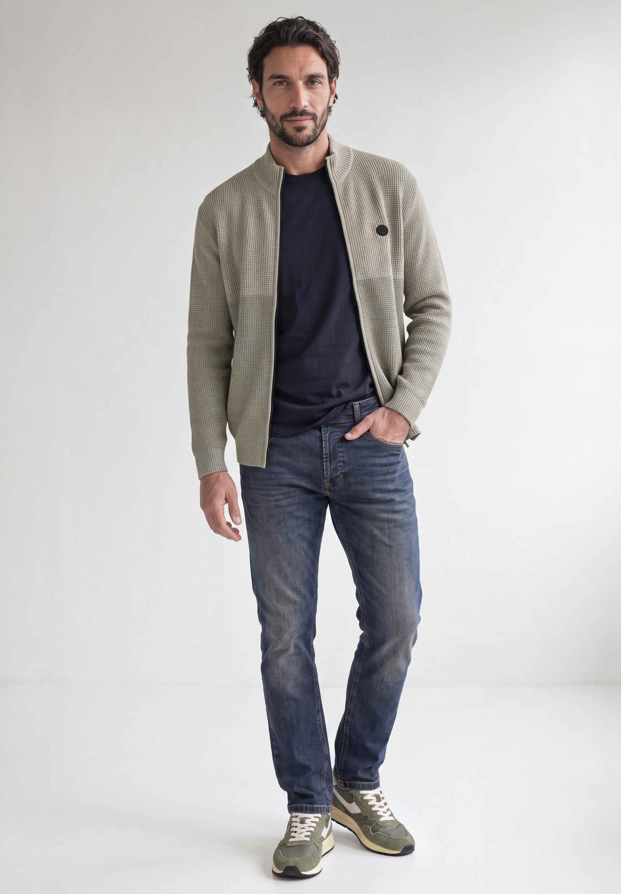 STREET ONE MEN Cardigan mit Zipper
