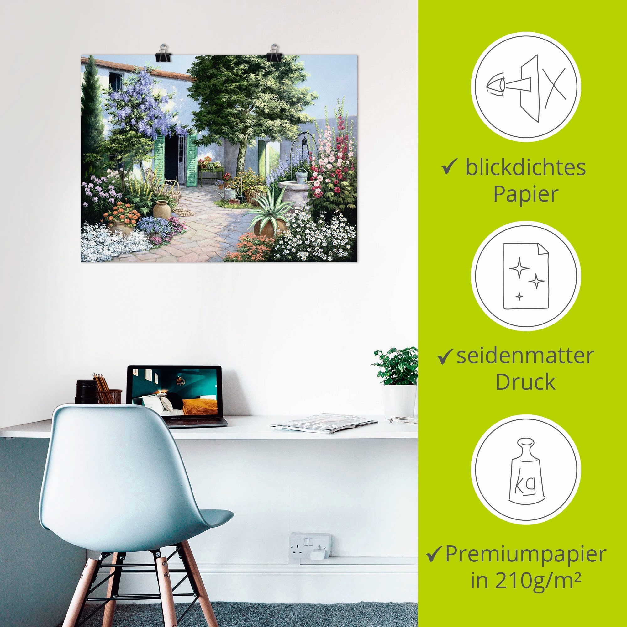 Artland Wandbild »Ein kleines Paradies«, Garten, (1 St.), als Leinwandbild, Poster in verschied. Größen