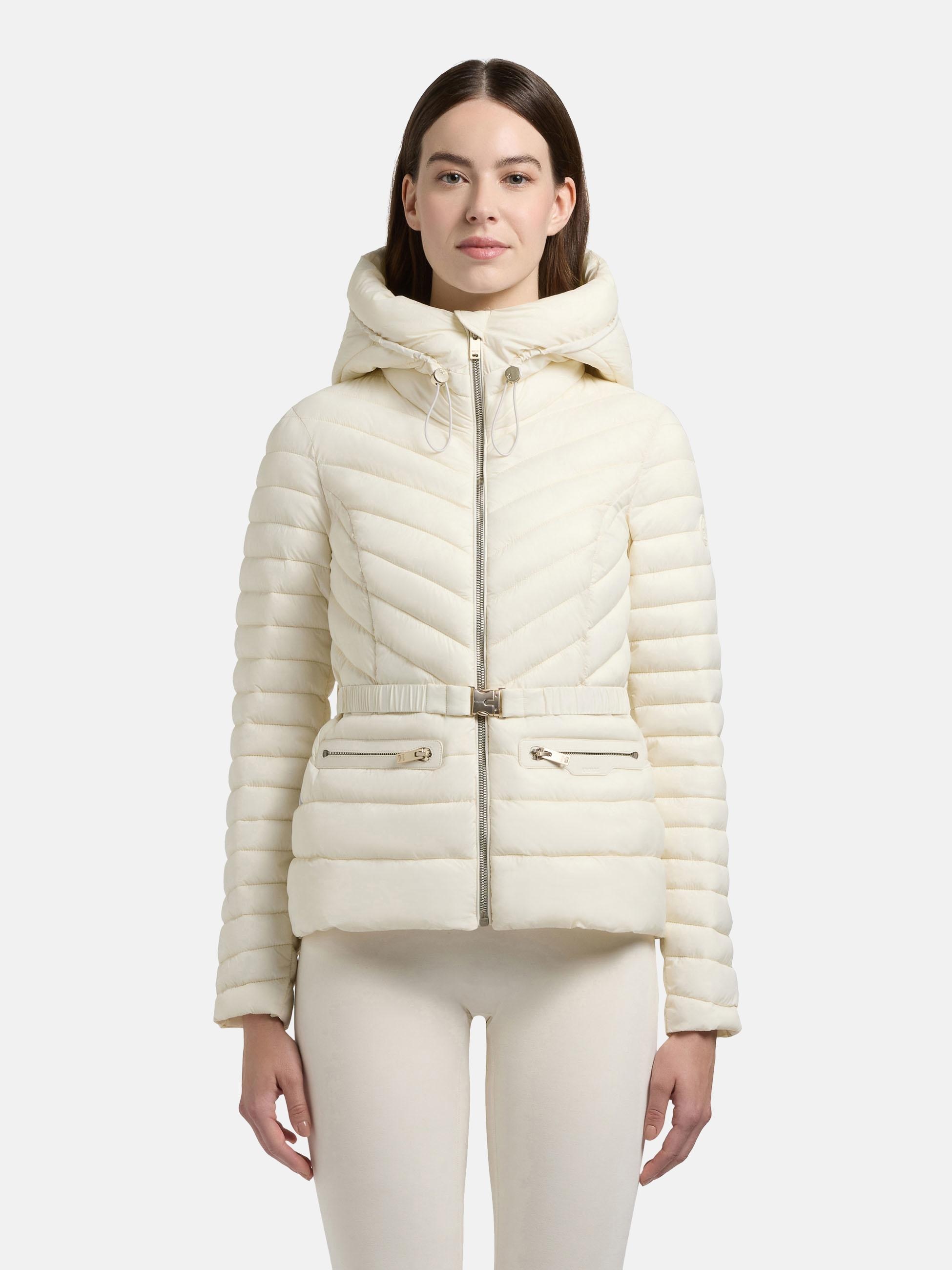 khujo Outdoorjacke "Lorella" mit Kapuze Übergangsjacke mit Kapuze und Taillengürtel