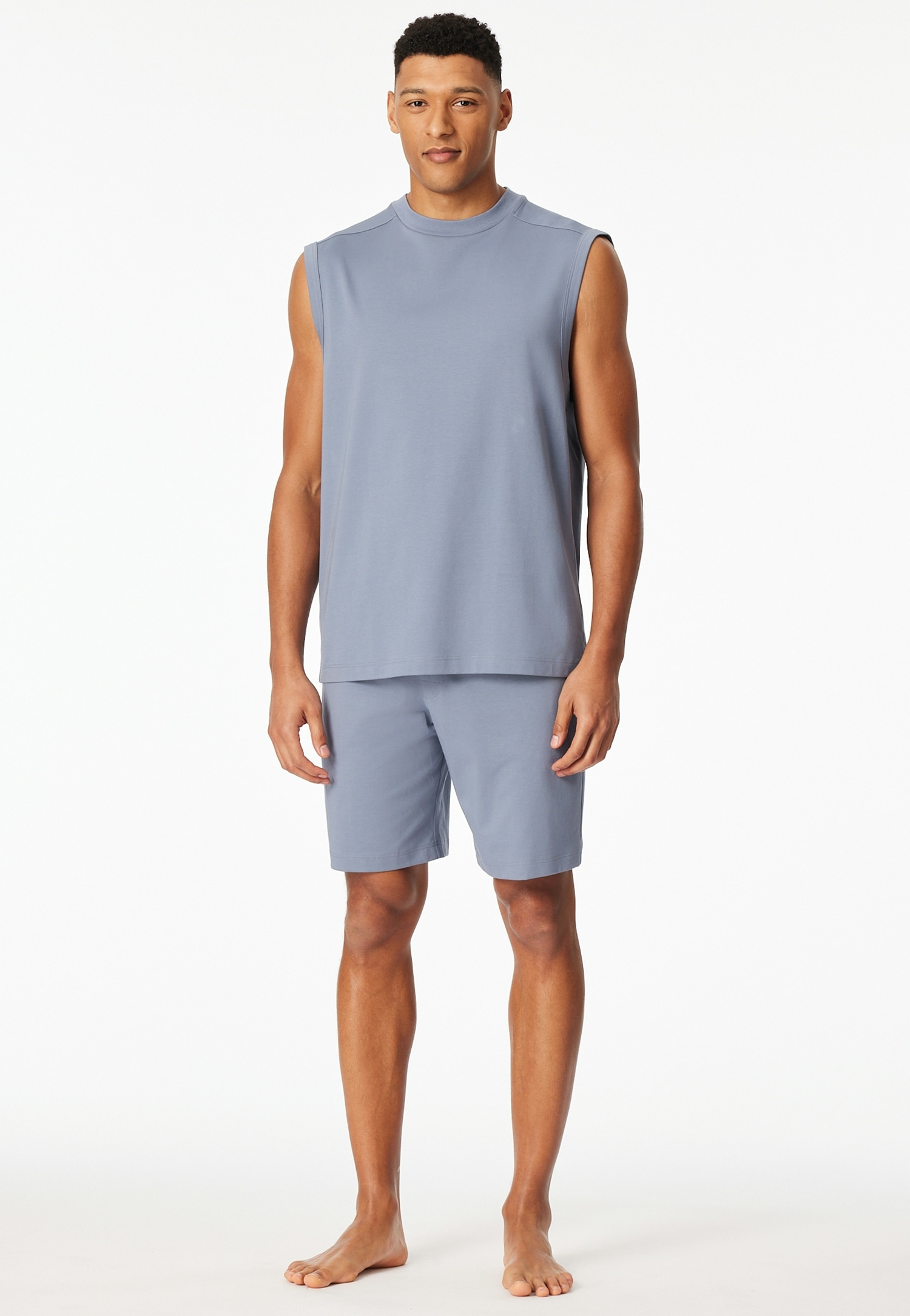 Schiesser Shorty »Modern Nightwear« 2 mit Rundhalsausschnitt und ärmellos, leichter Oversize-Fit