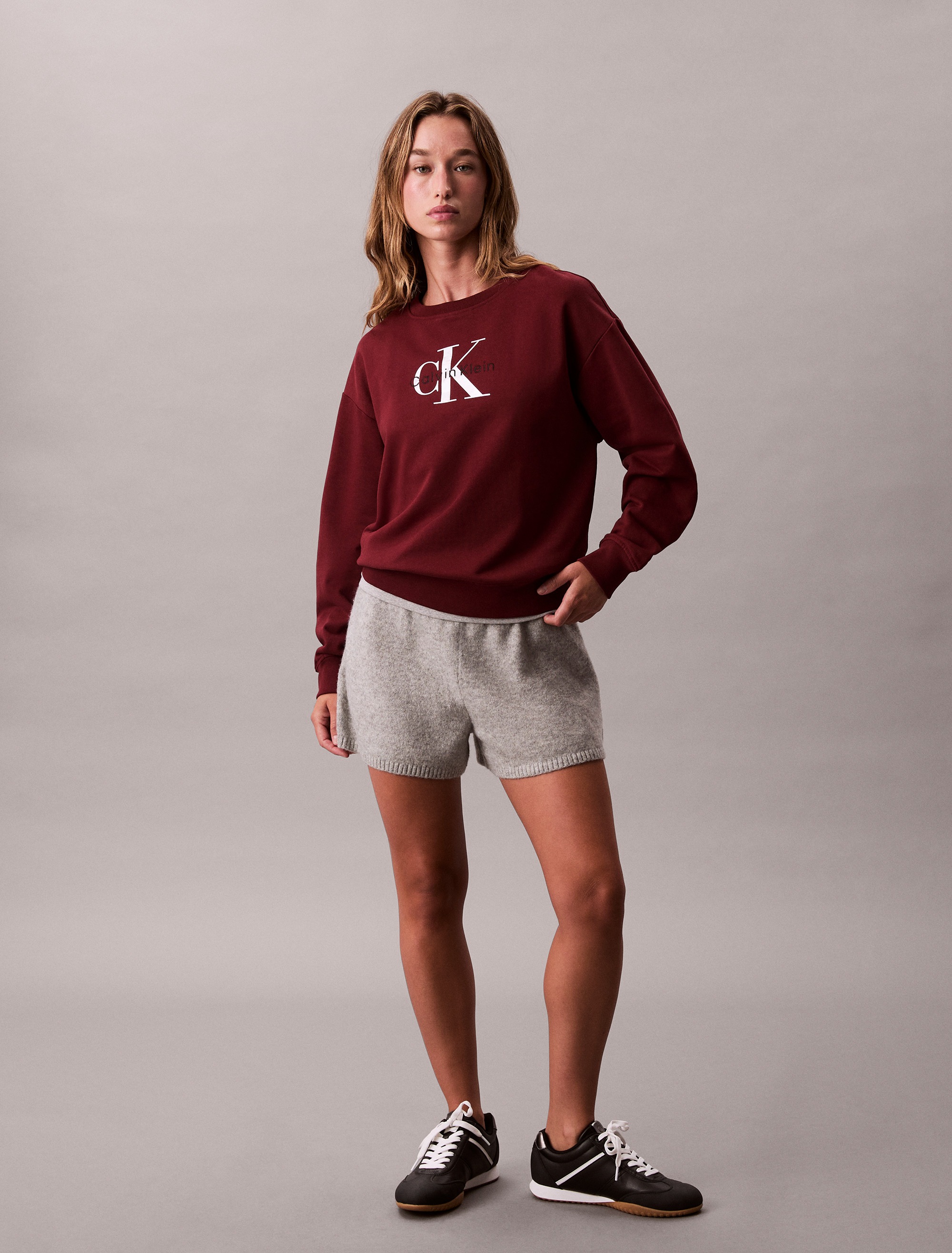 Calvin Klein Jeans Sweatshirt »LS MNLG FRNCH TRRY R« Mit Rundhalsausschnitt