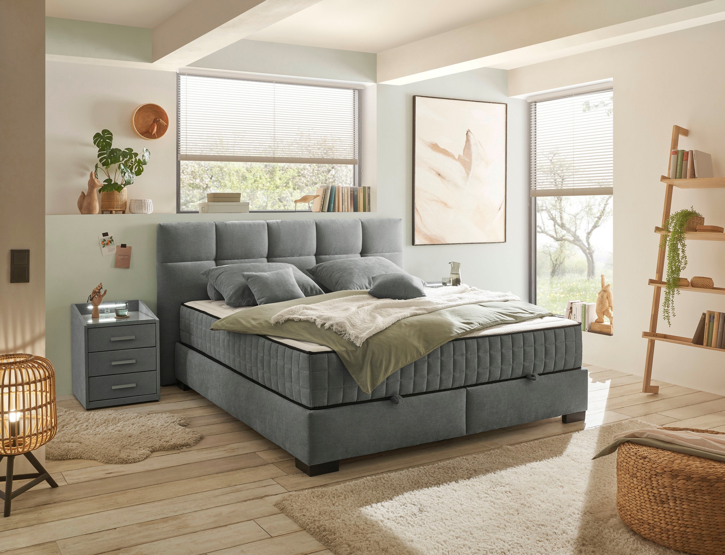 ED EXCITING DESIGN Boxbett »Nagol«, mit Bettkasten, mit Wendematratze, erhältlich in verschiedenen Breiten