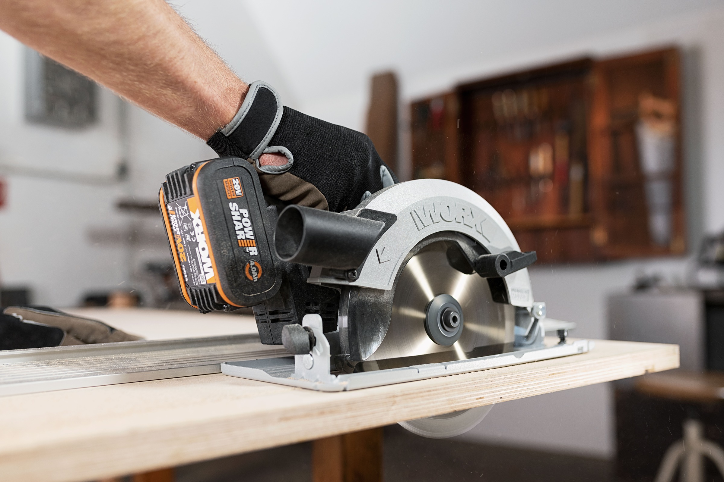 Worx Akku-Handkreissäge »WX520.9 NITRO«, 190 mm Sägeblatt, Brushless-Motor, ohne Akku & Schnellladegerät