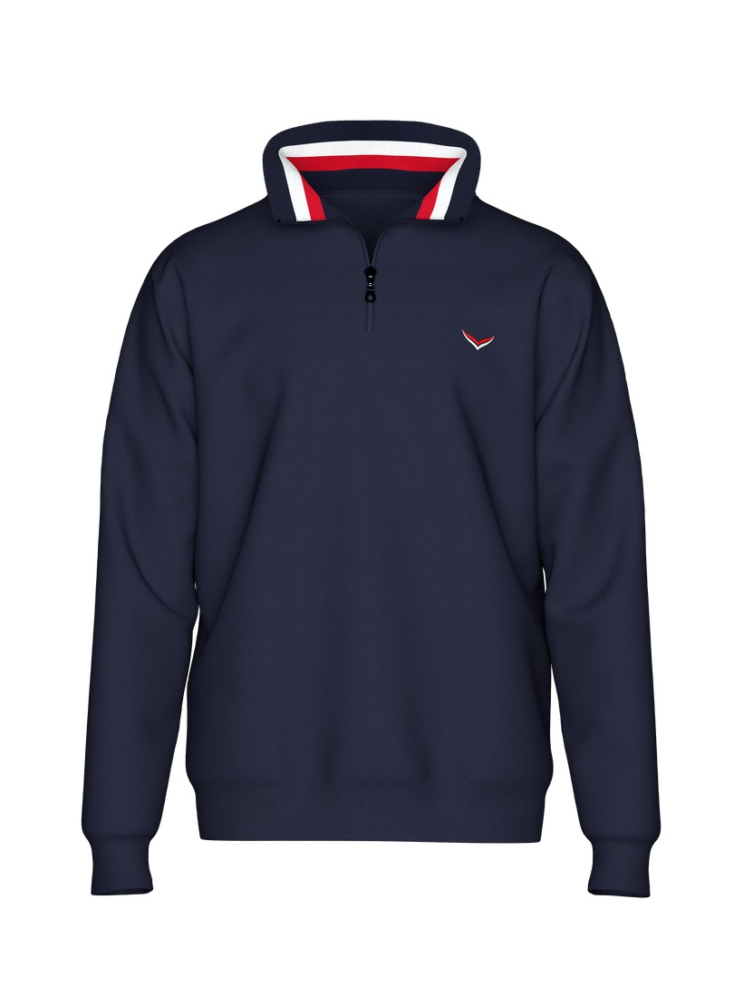 Trigema Sweatshirt "TRIGEMA Troyer mit kontrastfarbigen Elementen" günstig online kaufen