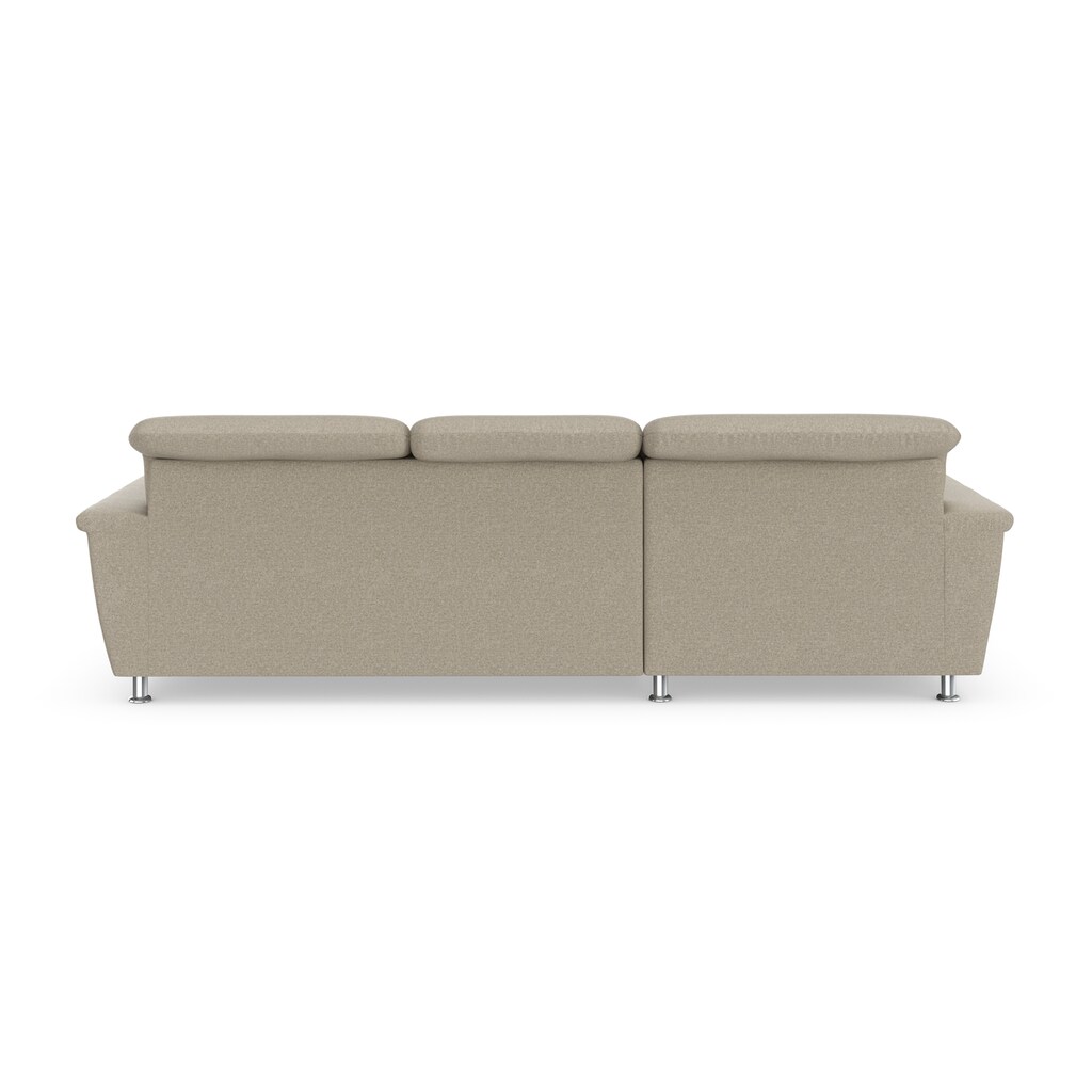 DOMO collection Ecksofa Franzi, wahlweise mit Bettfunktion, Bettkasten und Kopfteilverstellung