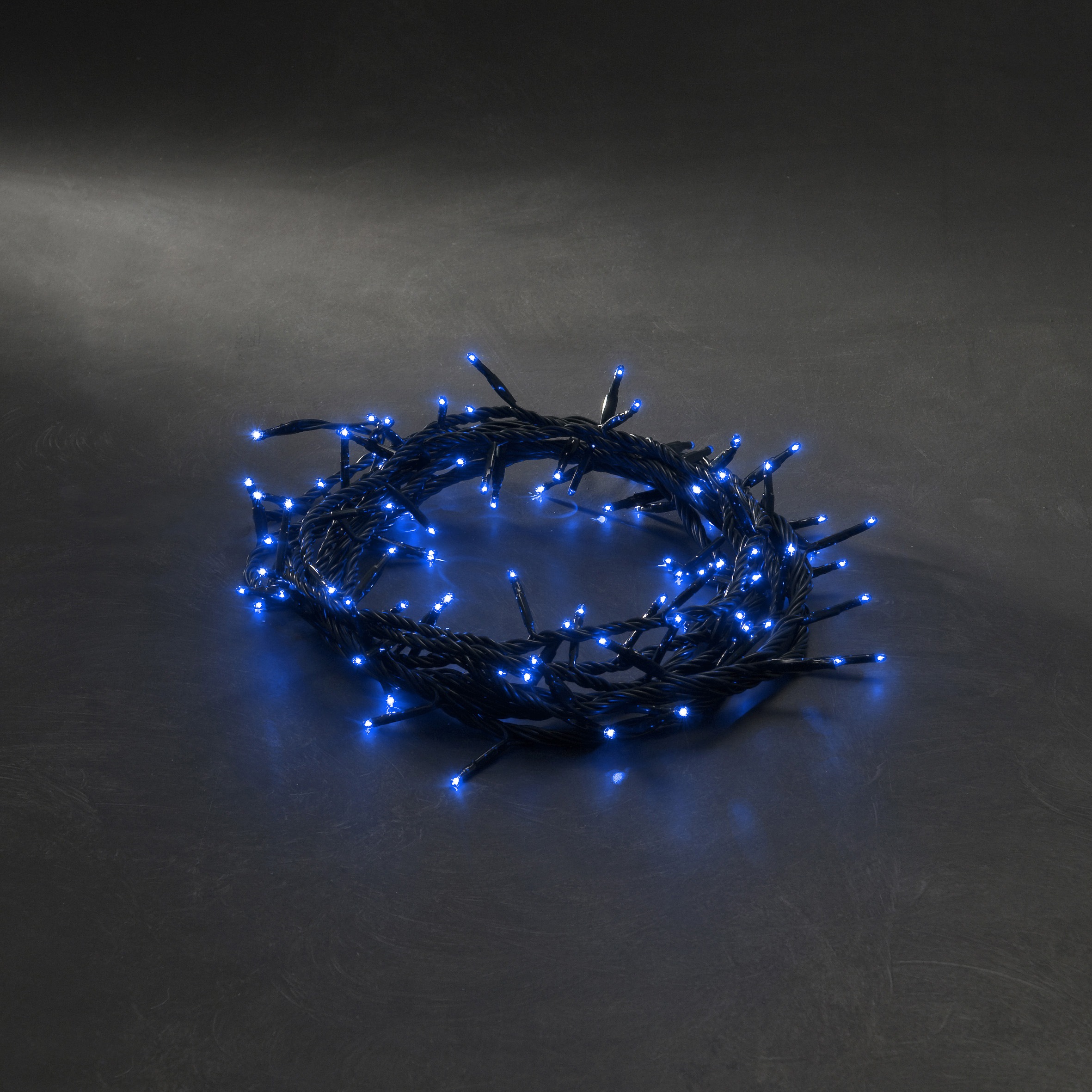 KONSTSMIDE Lichterkette »Weihnachtsdeko aussen«, 100 St.-flammig, Microlight, verschweißt, mit 8 Funktionen, 100 blaue Birnen