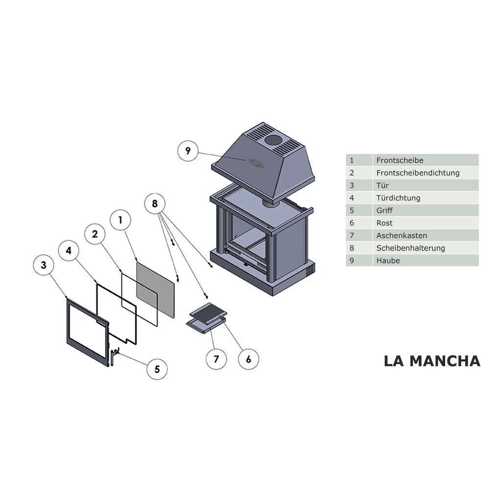 Panadero Kaminofen »Kaminofen La Mancha Ecodesign«