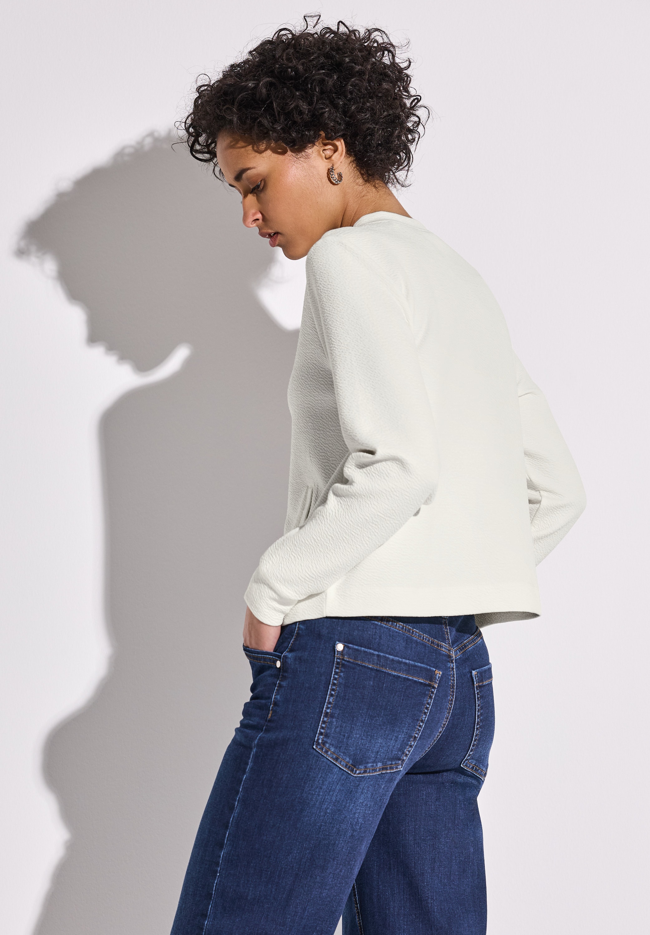 STREET ONE Cardigan, aus Baumwolle mit Stretchanteil
